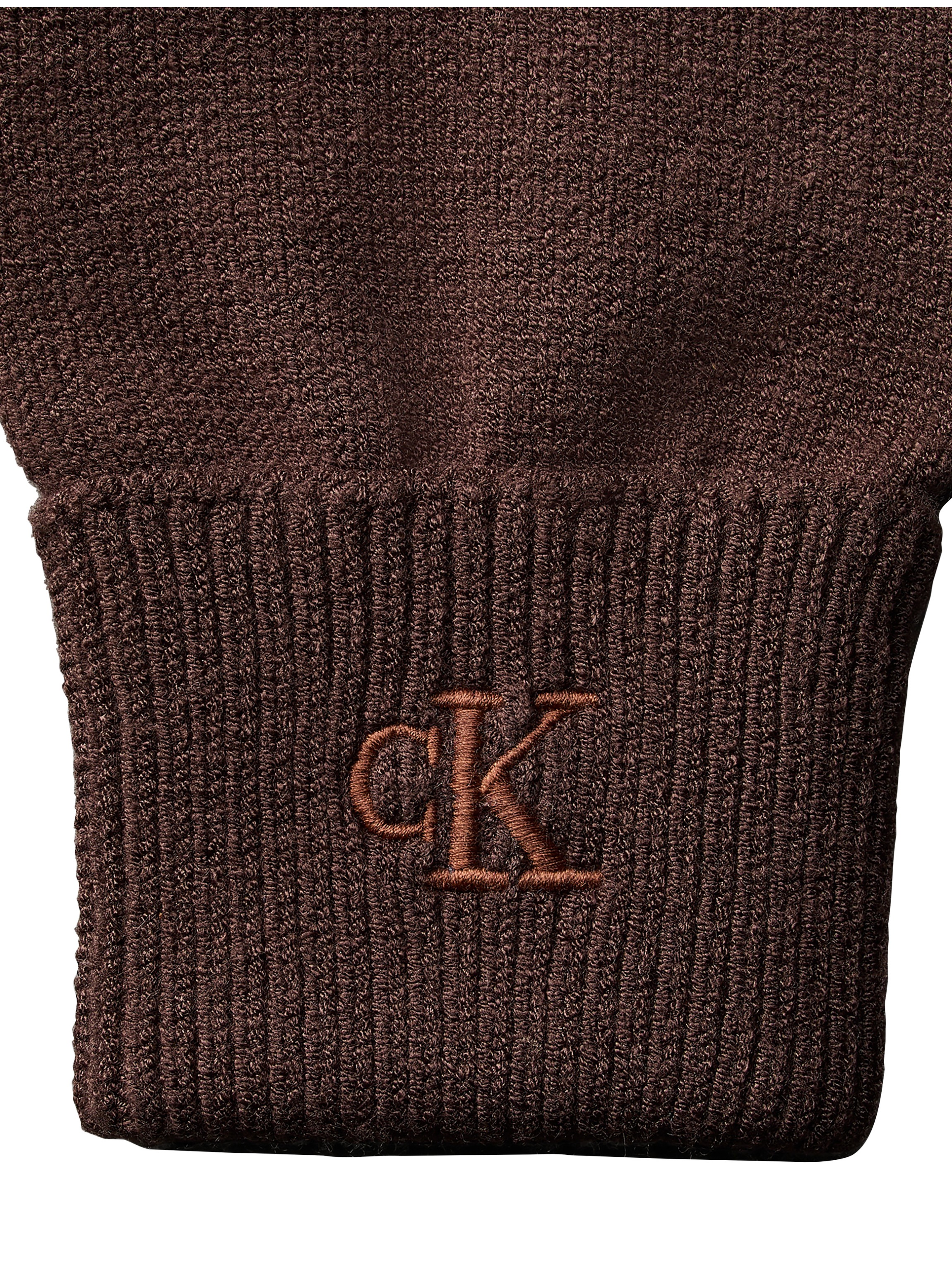 Calvin Klein Strickhandschuhe »CK FINE RIB GLOVES« Regular fit mit Markenlogo