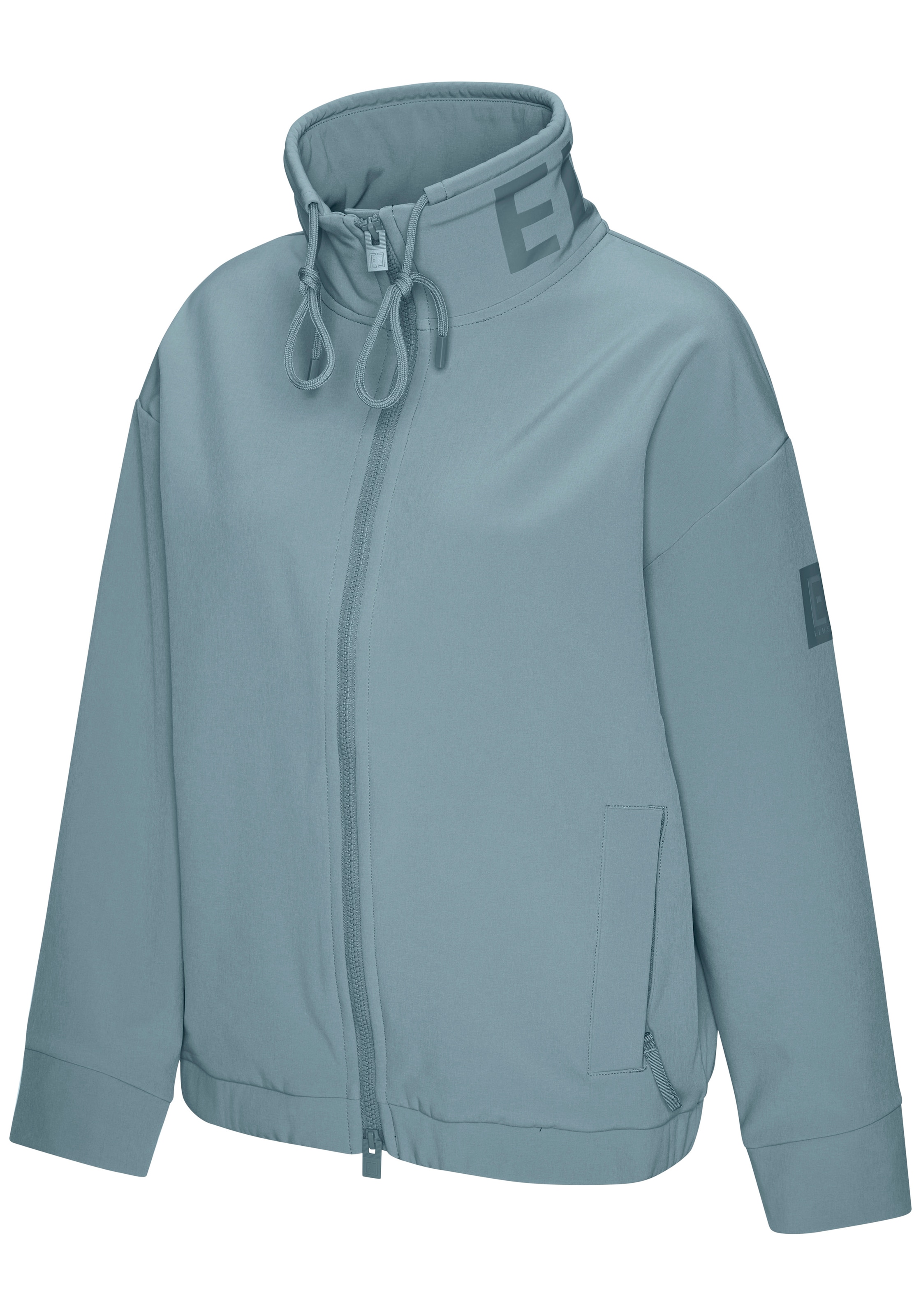 Elbsand Softshelljacke mit hohem, verstellbaren Kragen