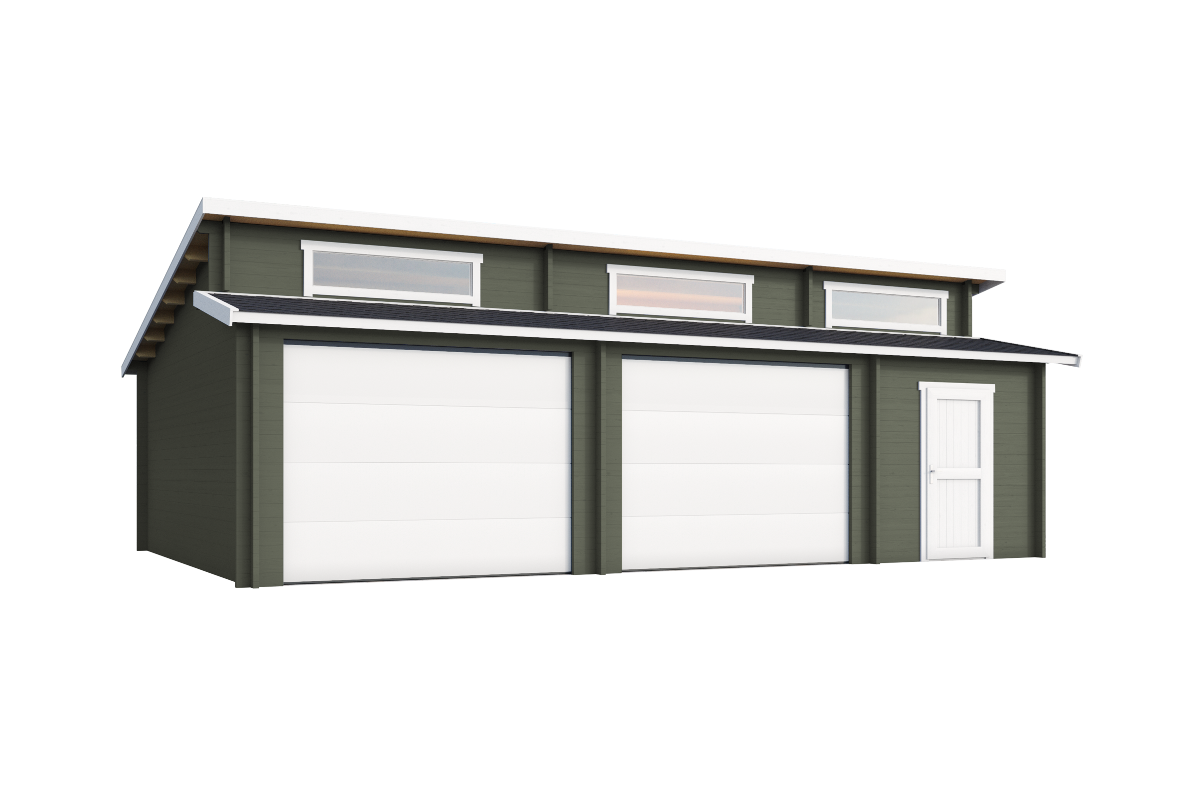 Nordic Holz Garage »HAWAII«, BxT: 820x579 cm, 205 cm Einfahrtshöhe, mit Sektionaltor