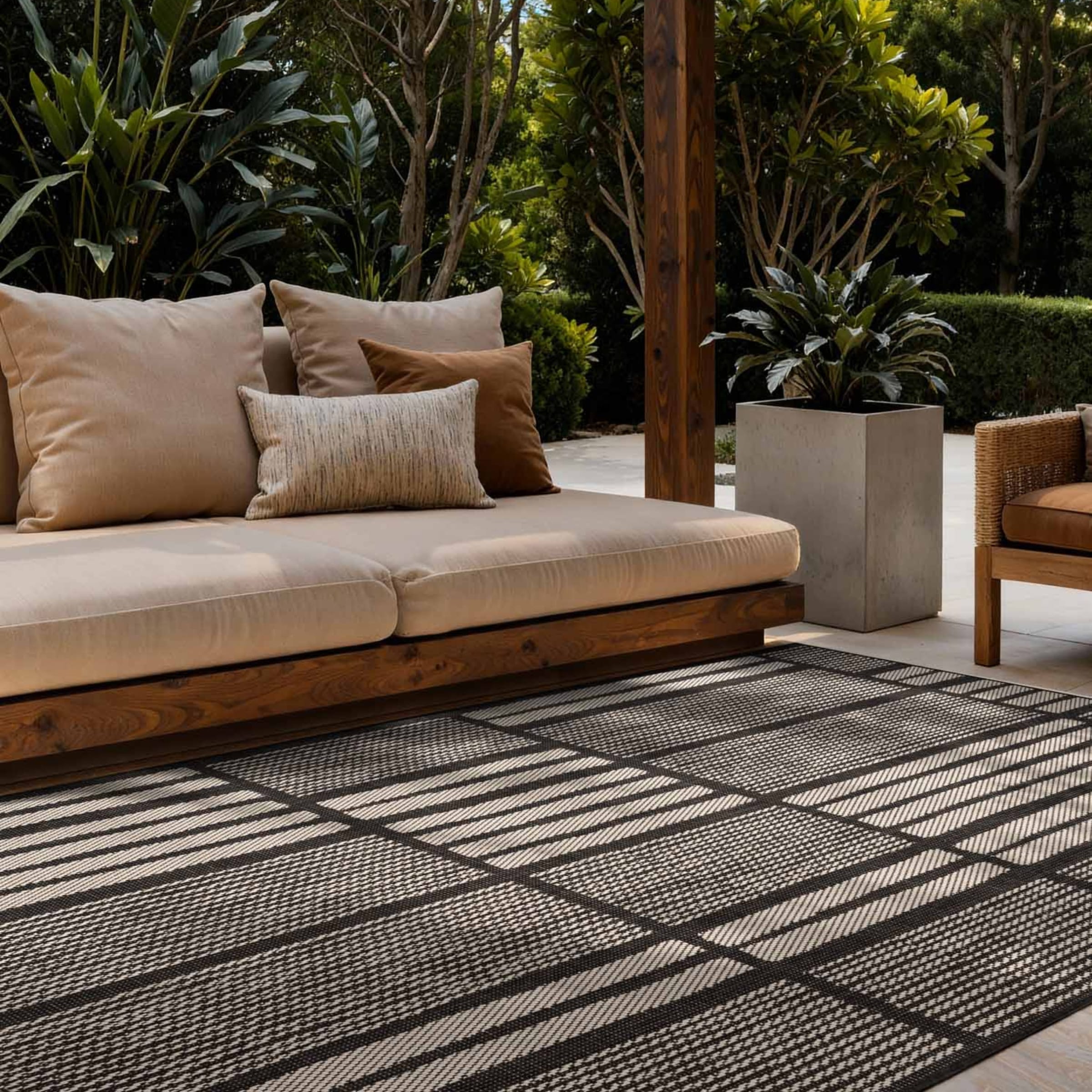 Ted Baker Teppich »Allington« rechteckig 8 mm Höhe Designteppich, Wetterfest, Pflegeleicht, Modern, Wohnzimmer, Terrasse