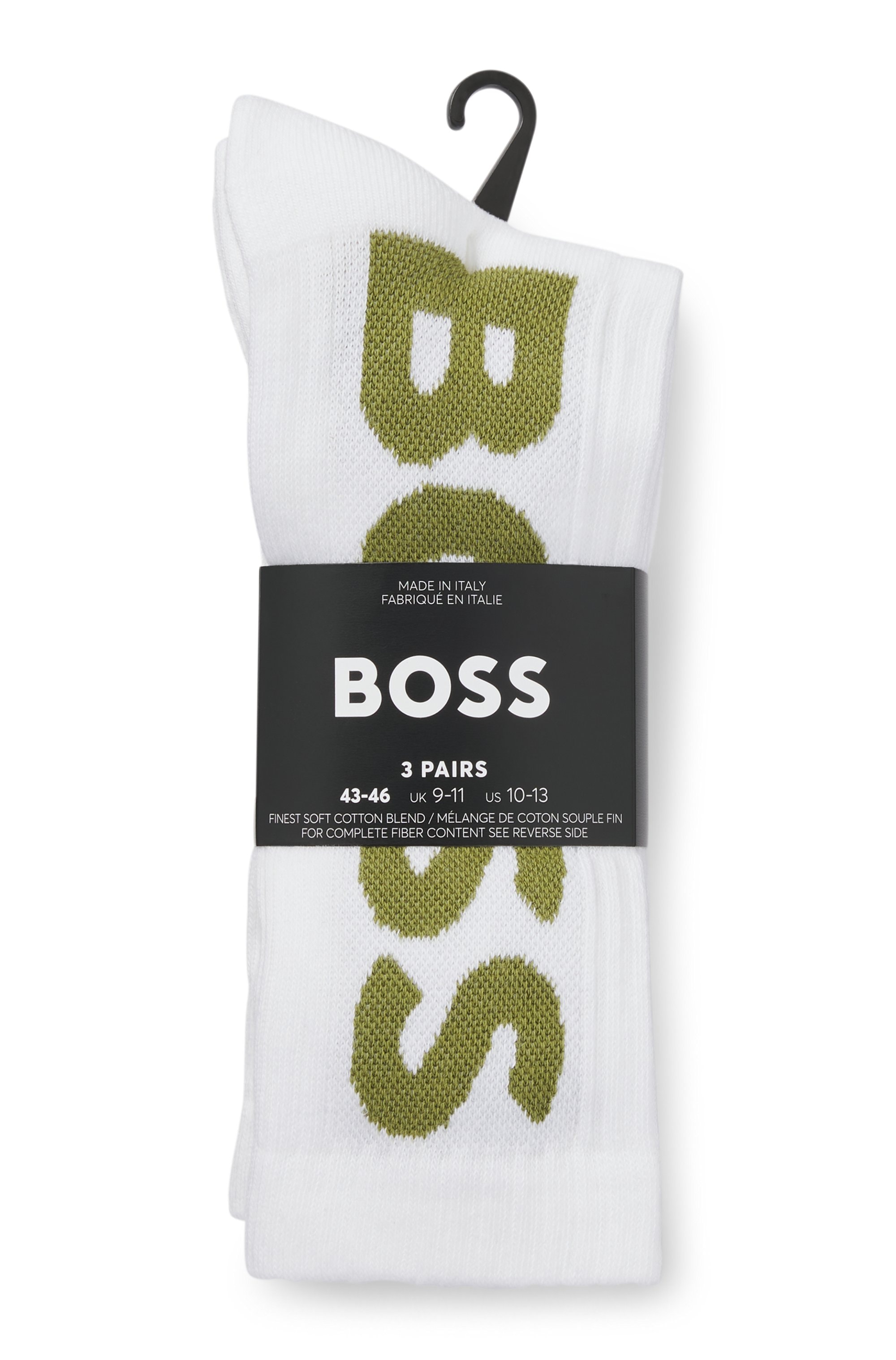 BOSS Socken »3P QS Rib Logo CC«, mit Logo