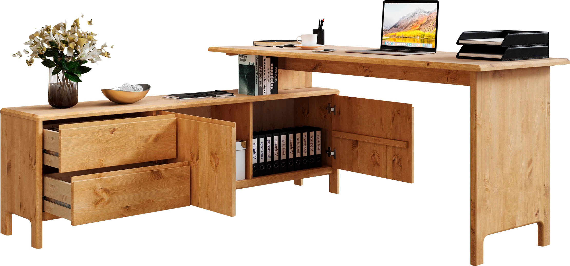 Schreibtisch »Luven«, Breite 170-304 cm