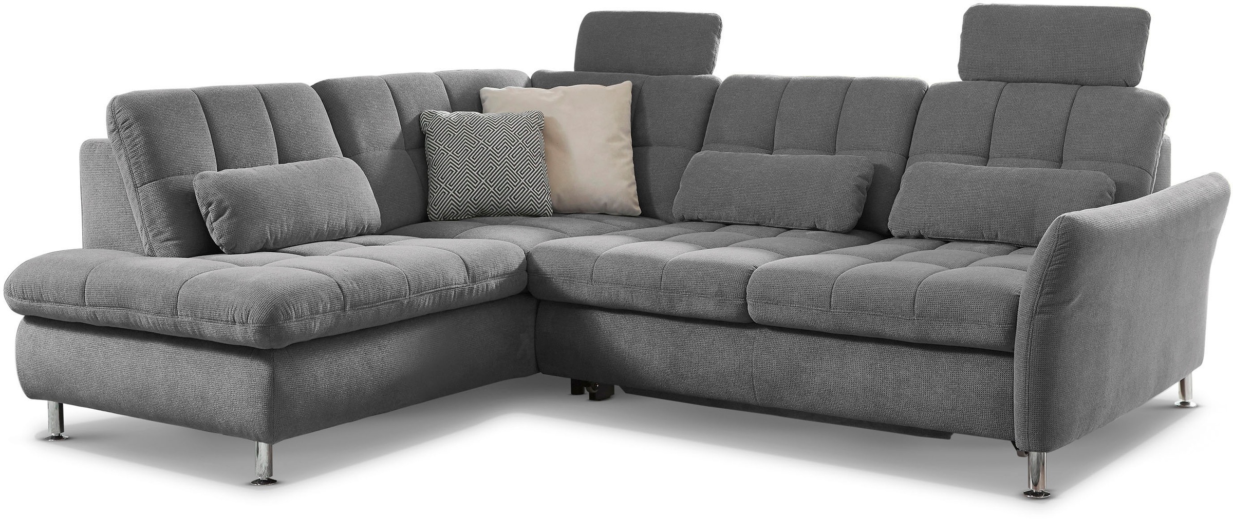 Die PlanBar Ecksofa »MP-IN20016 L-Form mit Kaltschaum-Polsterung«, wahlweise mit Kopfstützen und Bettfunktion, mit Kaltschaum-Polsterung