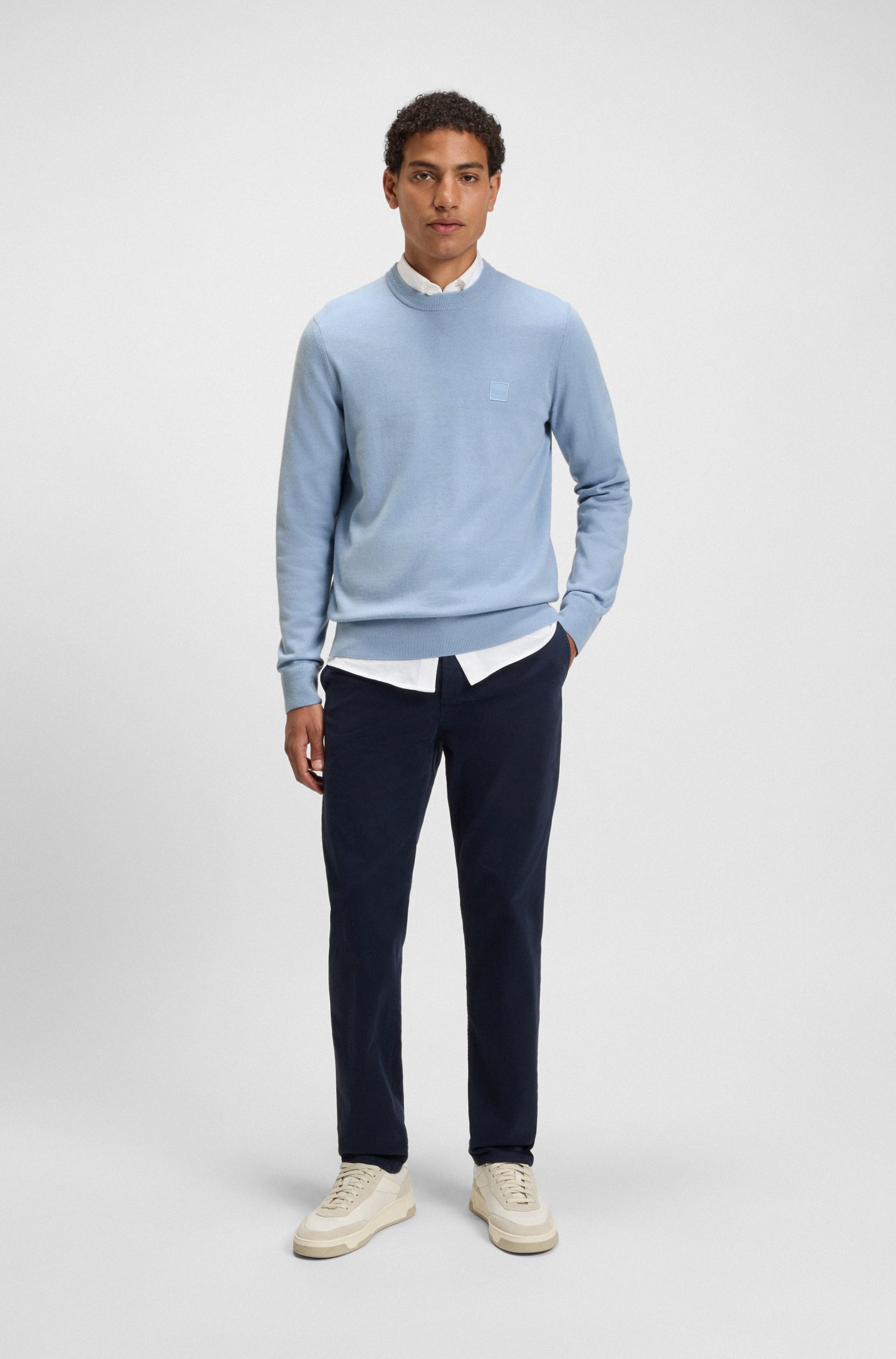 BOSS ORANGE Strickpullover »Kanovano«, mit Rundhalsausschnitt