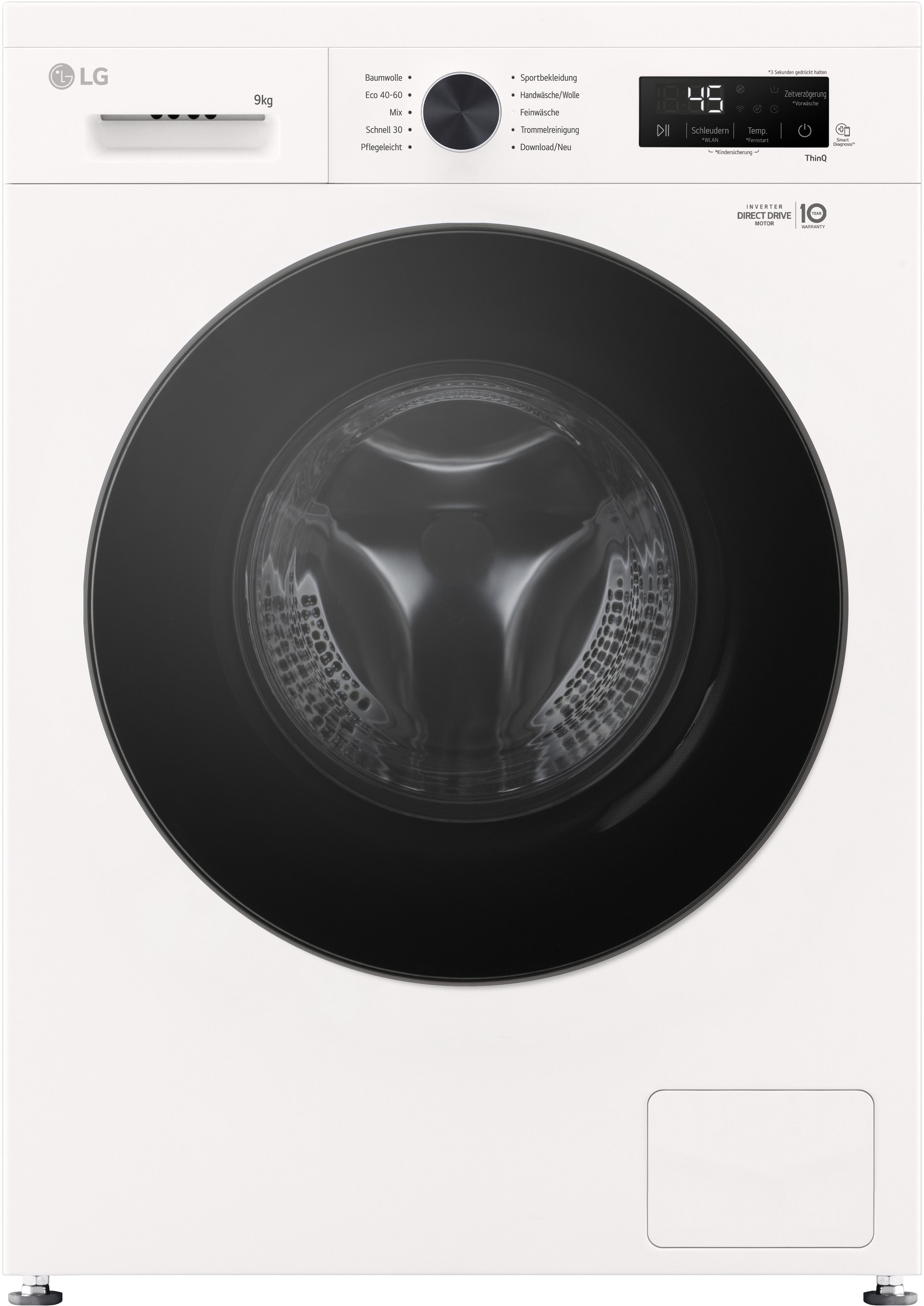 LG Waschmaschine VB »F4WB309Y«, 9 kg, 1350 U/min, Freistehend mit Unterbaum günstig online kaufen