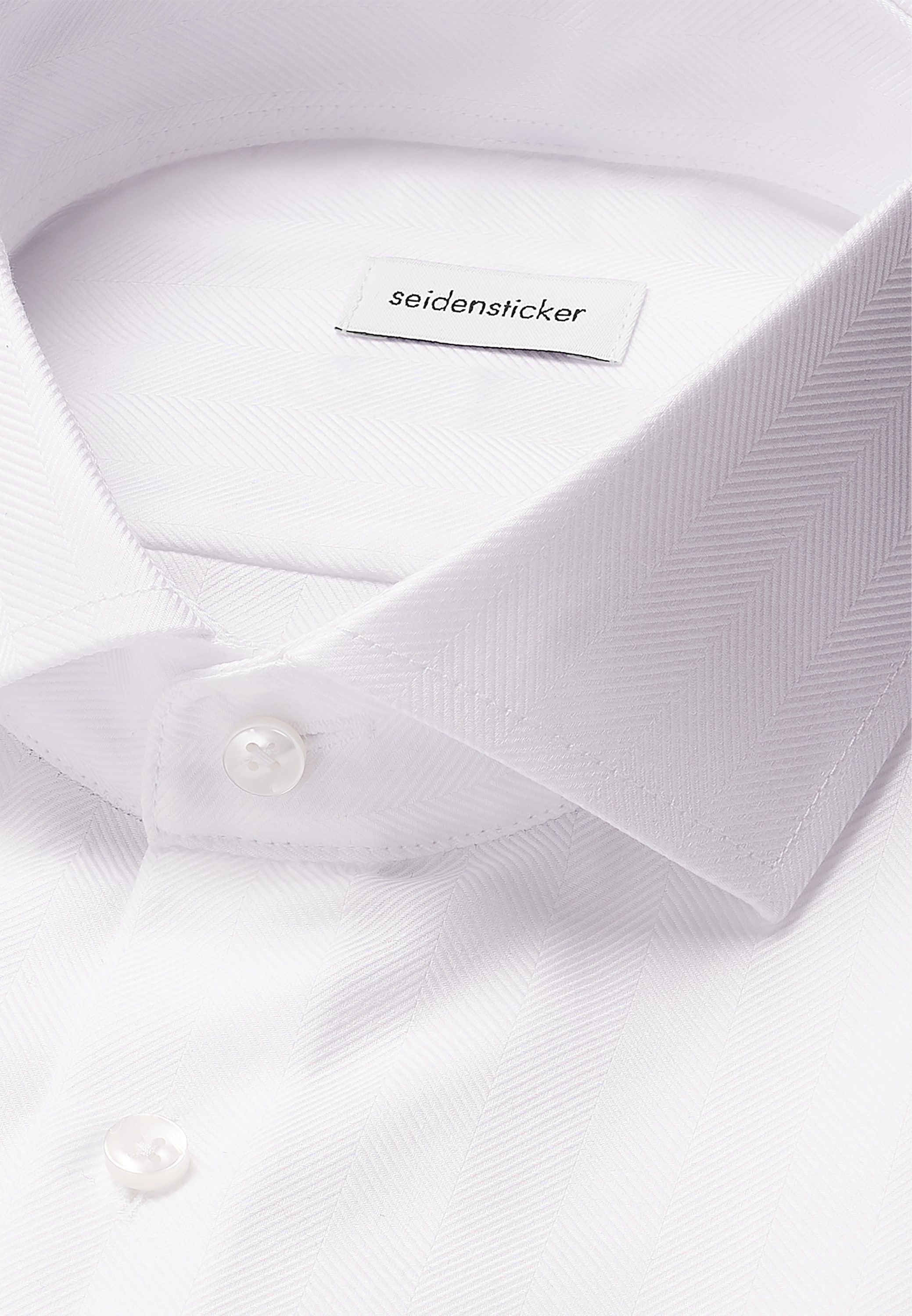 seidensticker Businesshemd »Schwarze Rose«, Slim 1/1 Kentkragen Fischgrat