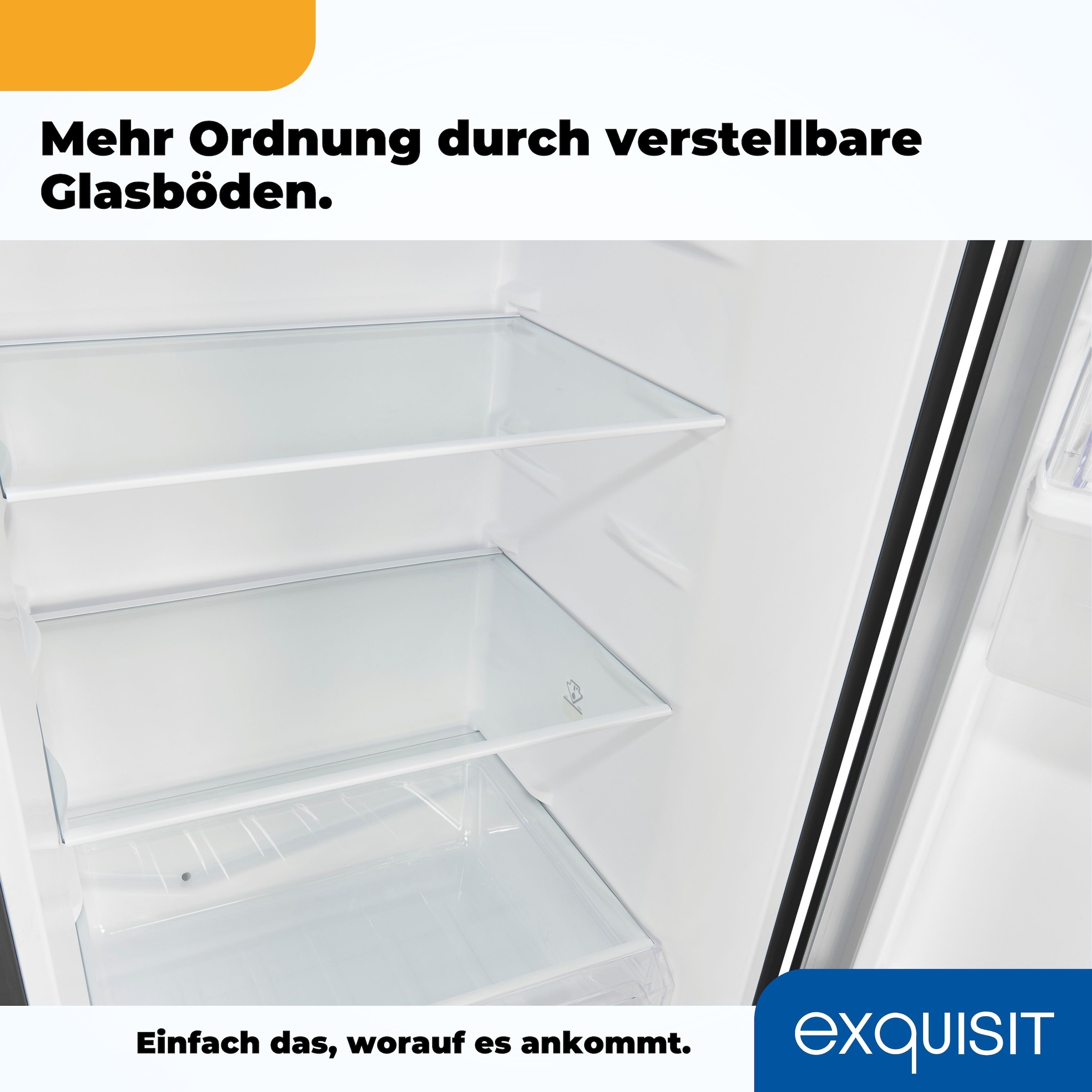 exquisit Kühl-/Gefrierkombination »KGC265-70-WS-040D weiss«, KGC265-70-WS-040D inoxlook-az, 179,5 cm hoch, 55 cm breit