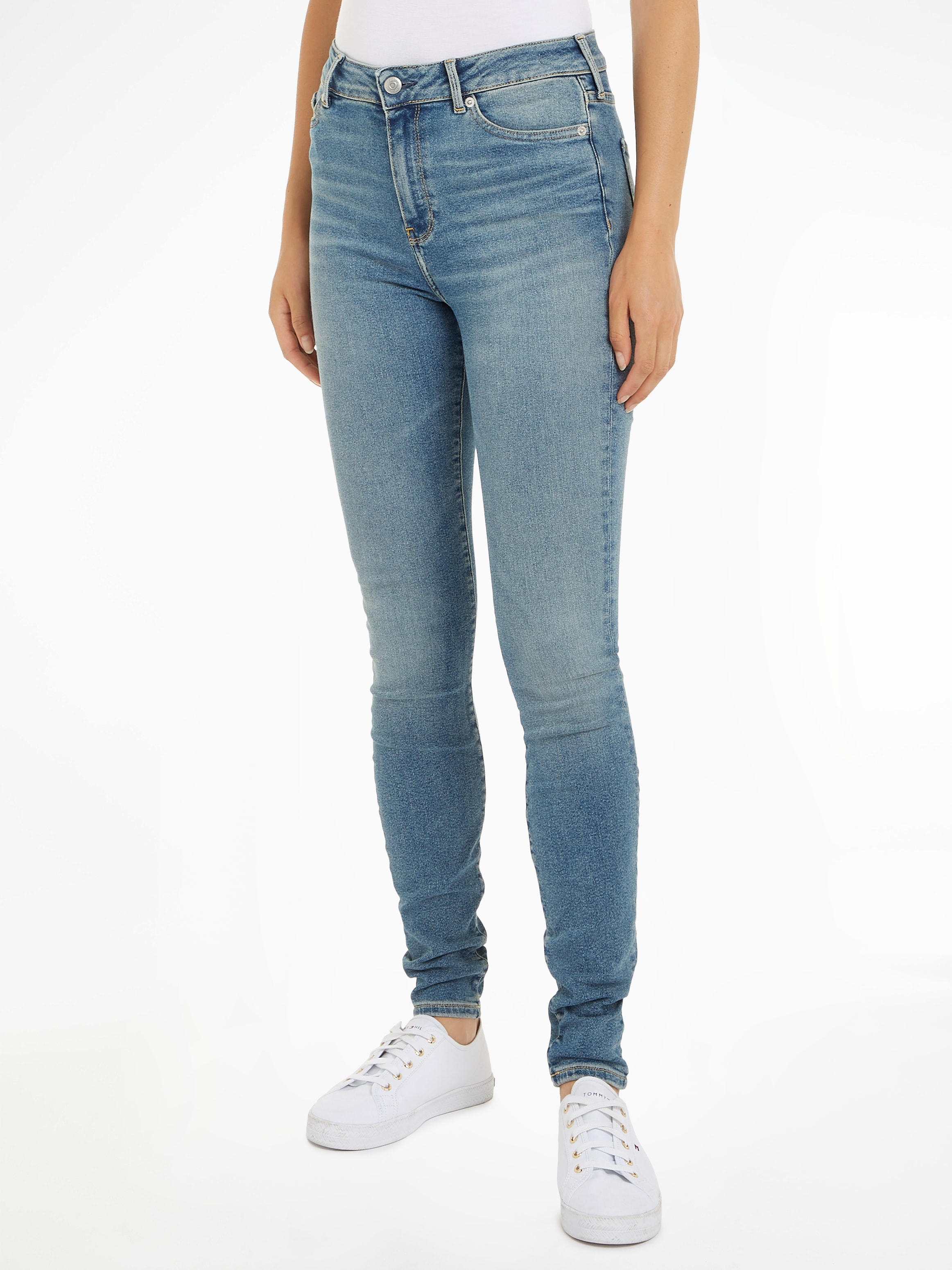 Tommy Hilfiger Skinny-fit-Jeans »TH FLEX HARLEM U SKINNY HW KAI«, in blauer  Waschung online bestellen
