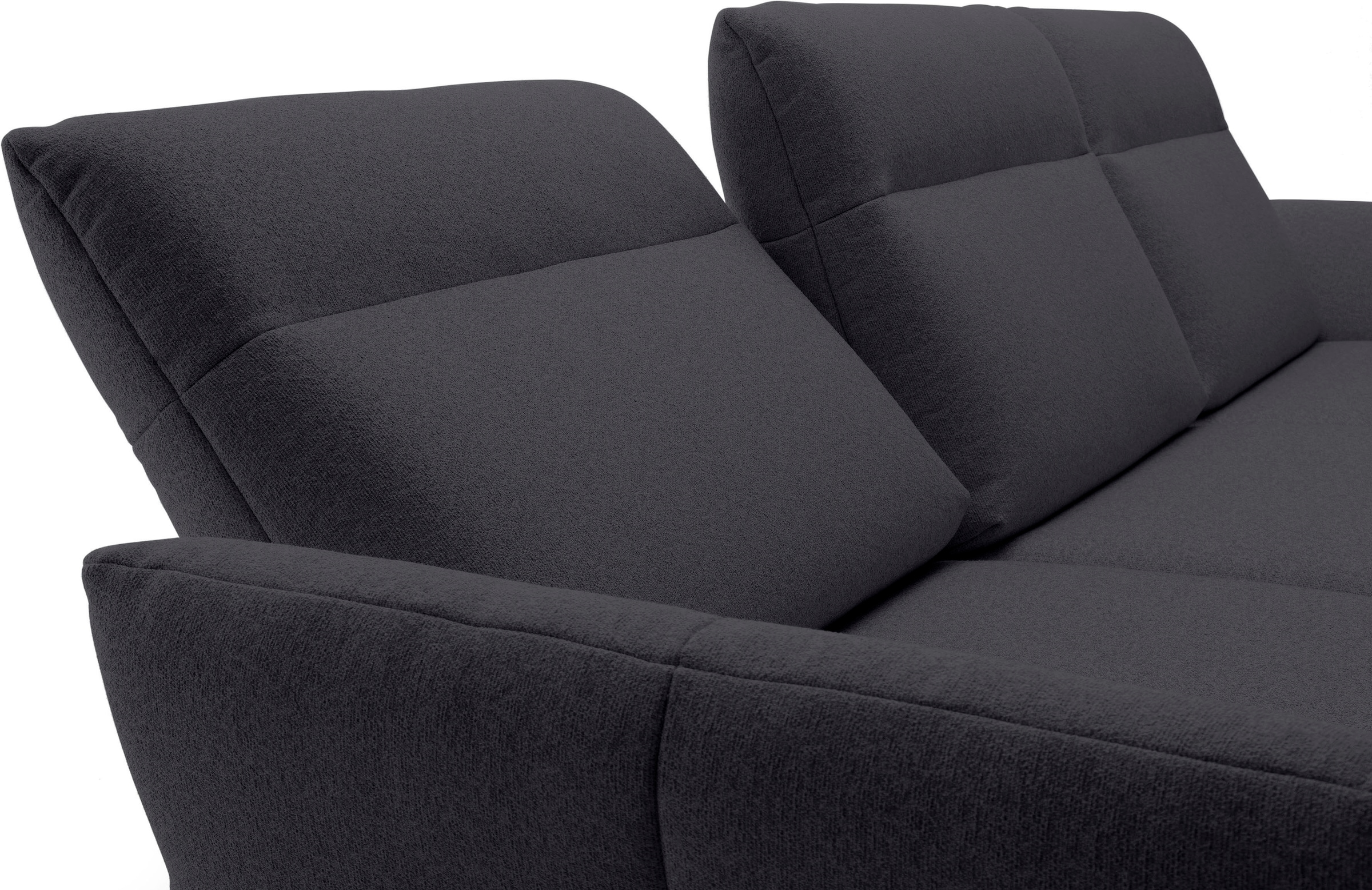 Creation BY ROLF BENZ Ecksofa »CR.460«, Sockel in Eiche, Winkelfüße in Umbragrau, Breite 318 cm
