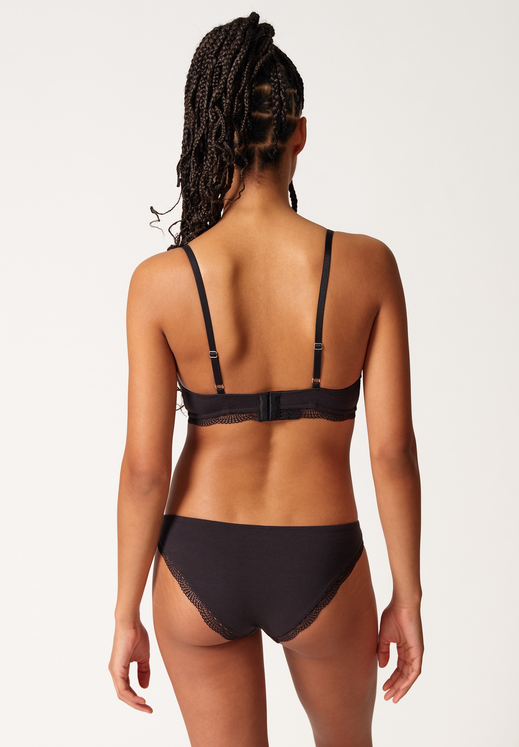 Skiny Soft-BH »Classicotton«, V-Ausschnitt mit transparenter Spitze