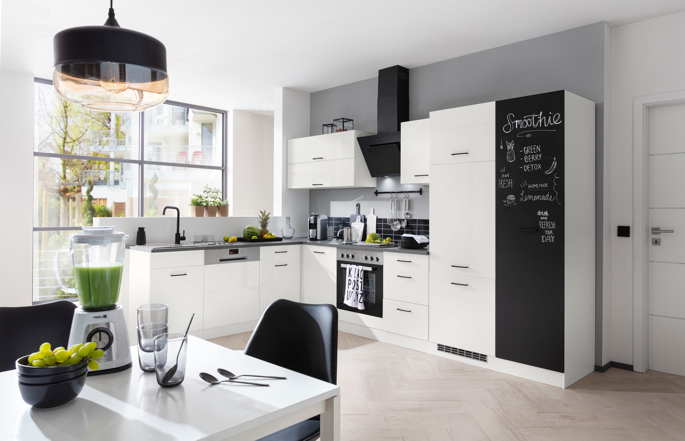 KOCHSTATION Winkelküche »KS-Trier«, ohne E-Geräte, Stellbreite 220/330 cm