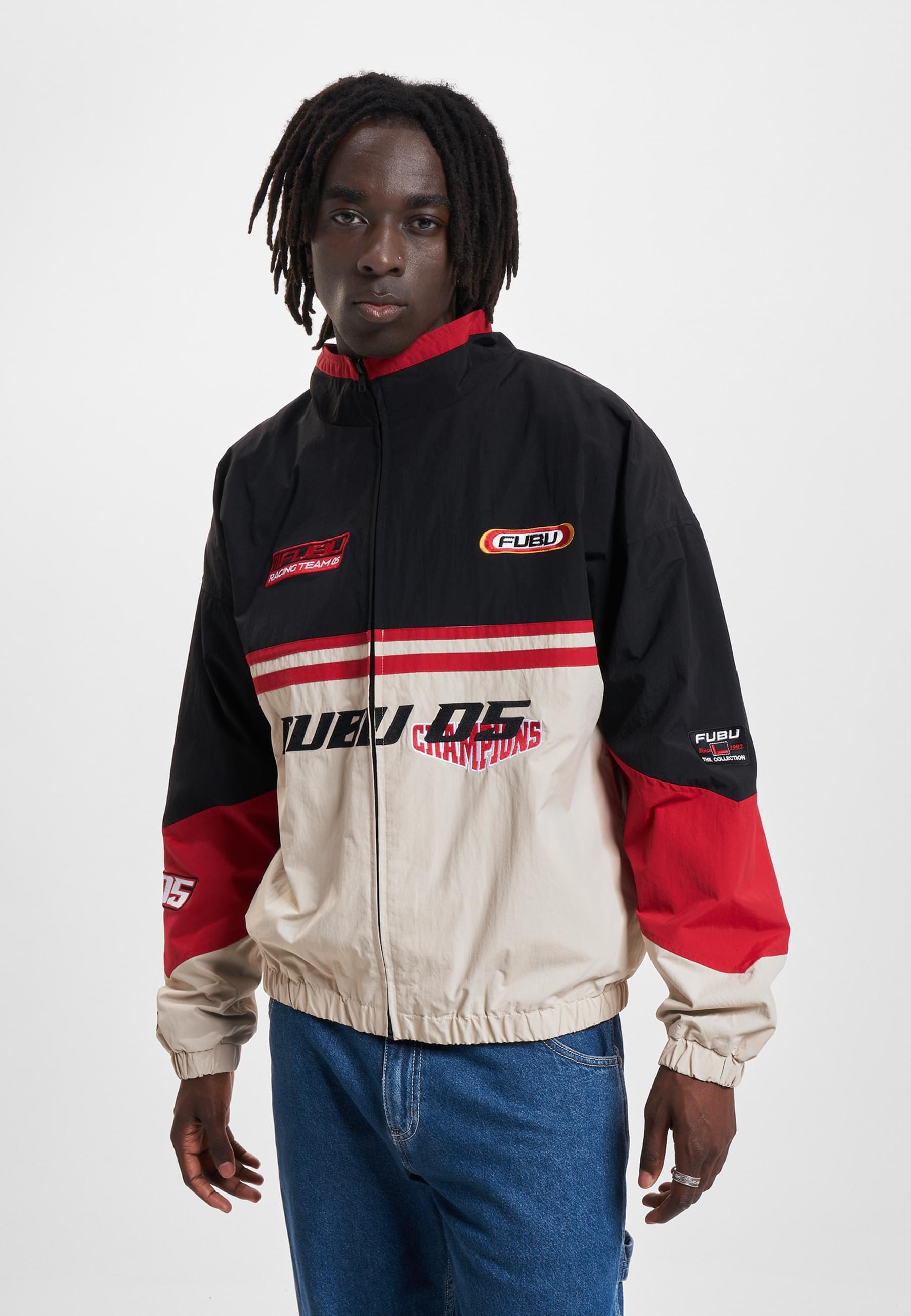 Fubu Trainingsjacke »Fubu Herren FM233-003-2 FUBU Corporate Track Jacket« 1 Stk. tlg. ohne Kapuze