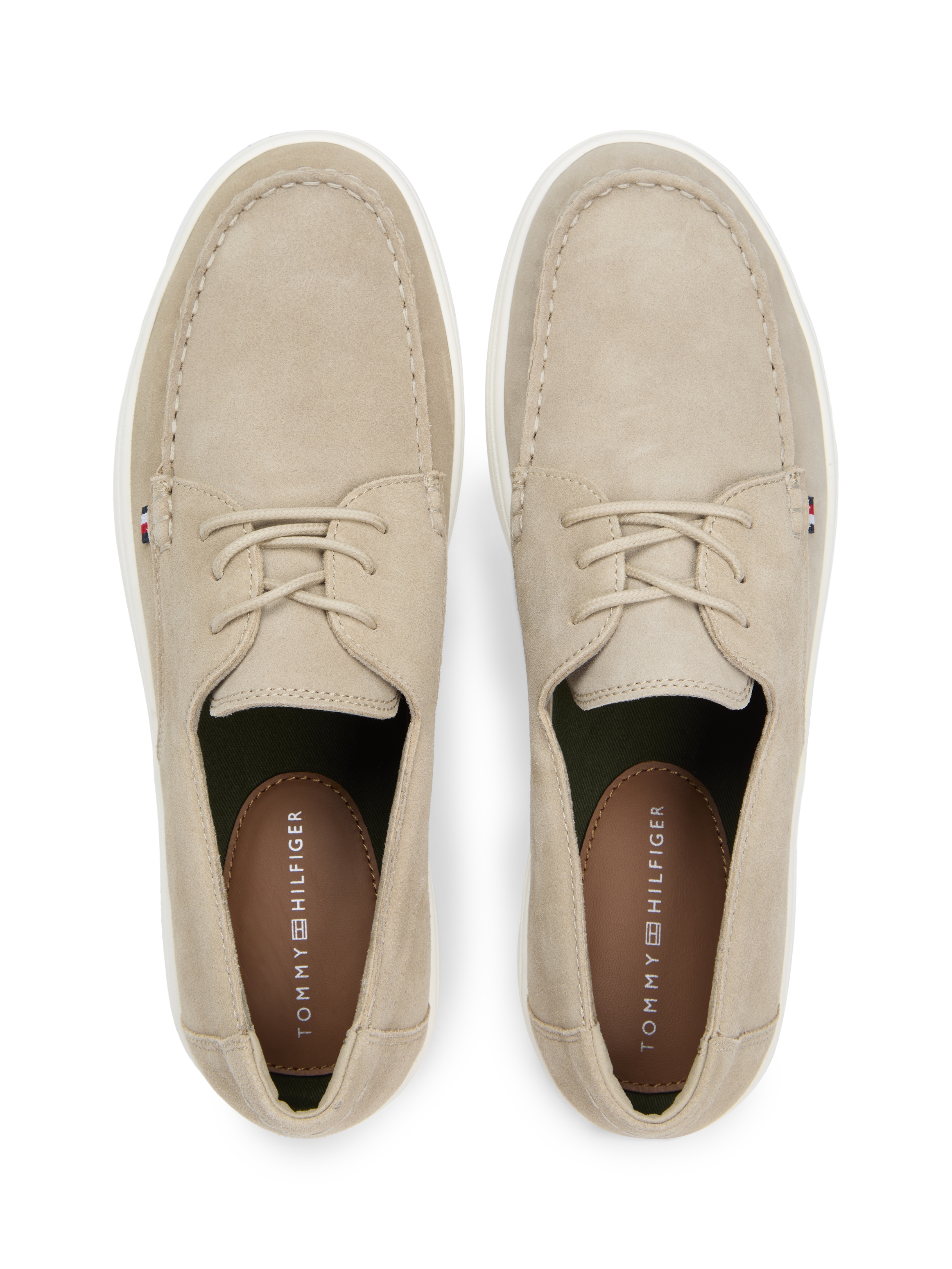 Tommy Hilfiger Bootsschuh »CASUAL SUEDE STITCH TOE HYBRID«  Schnürschuh, Halbschuh, Freizeitschuh mit abgesteppter Ziernaht