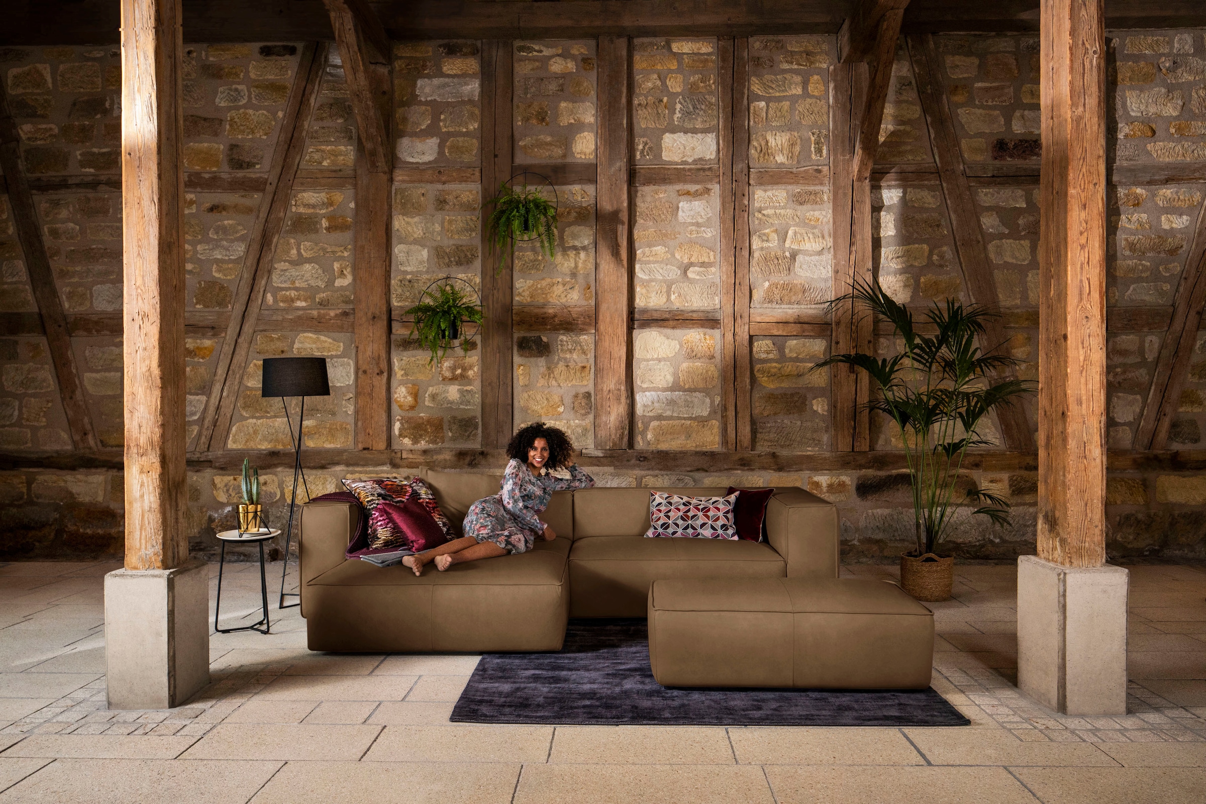 W.SCHILLIG Ecksofa »around-the-block«, (Spar-Set), inklusive Hocker, mit el günstig online kaufen