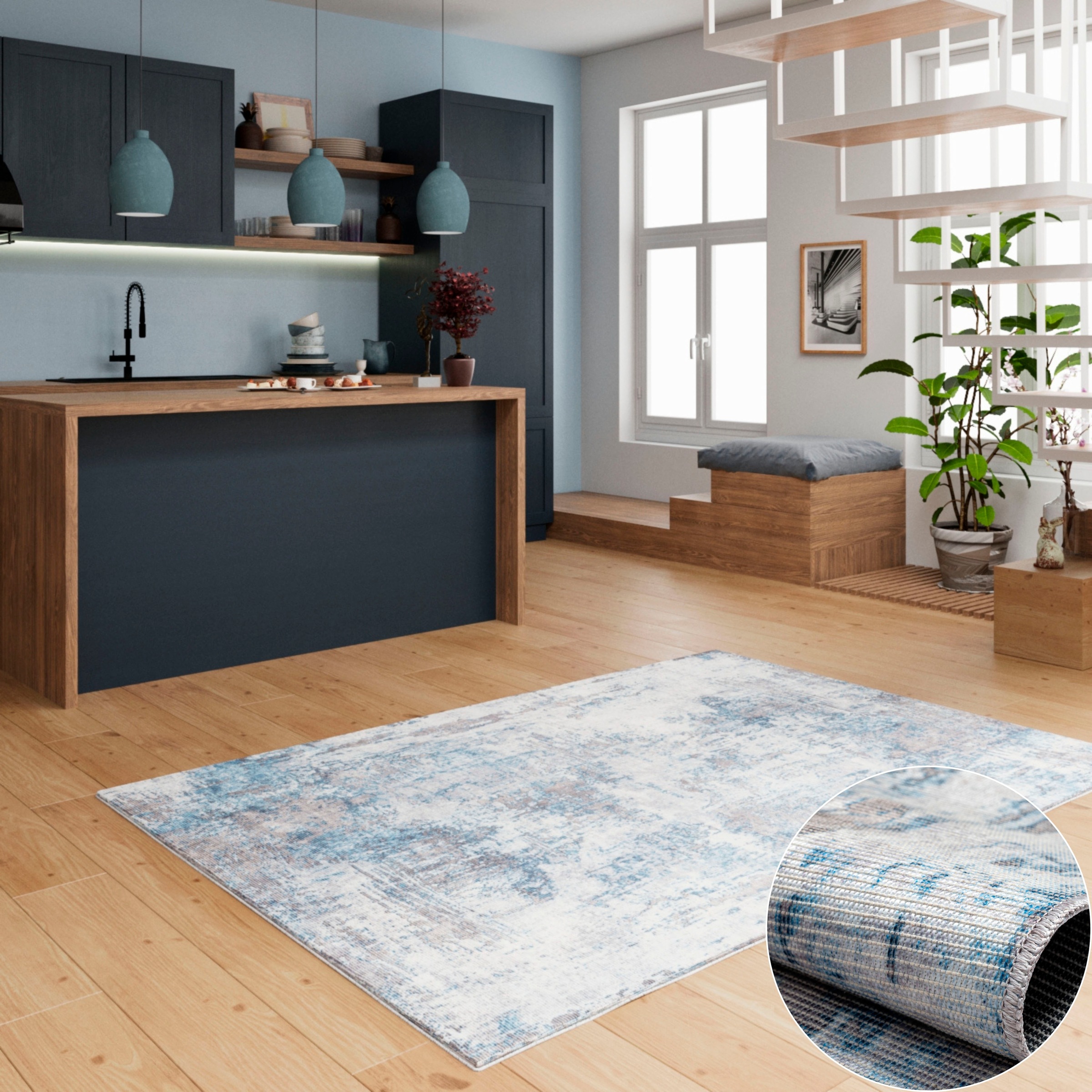 OTTO home Teppich »Mülenen« rechteckig 10 mm Höhe Kurzflor, modernes Design günstig online kaufen