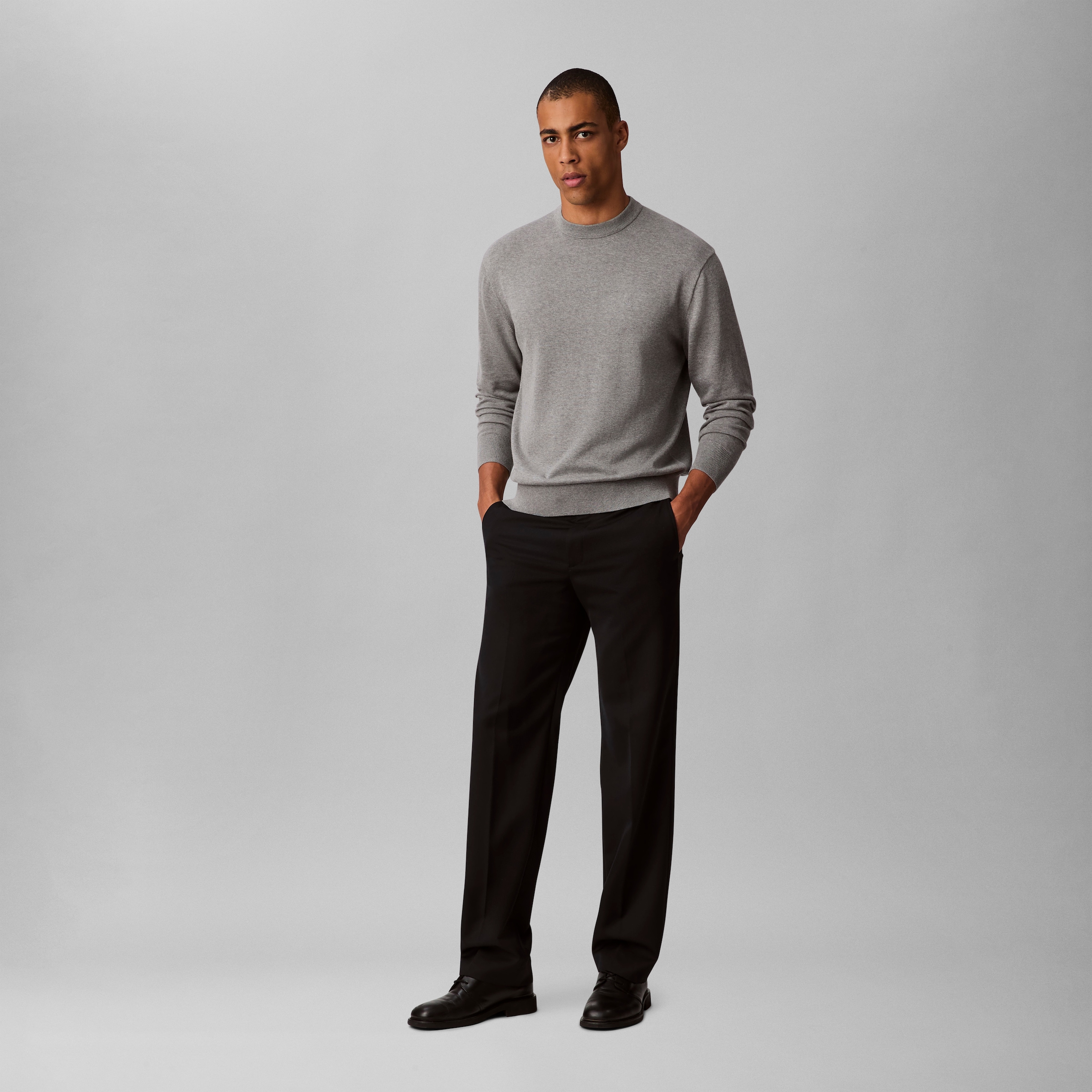 Calvin Klein Jeans Strickpullover »LS EZ COTTON CREWNK SWEATER 12GG«, Mit Rundhalsausschnitt