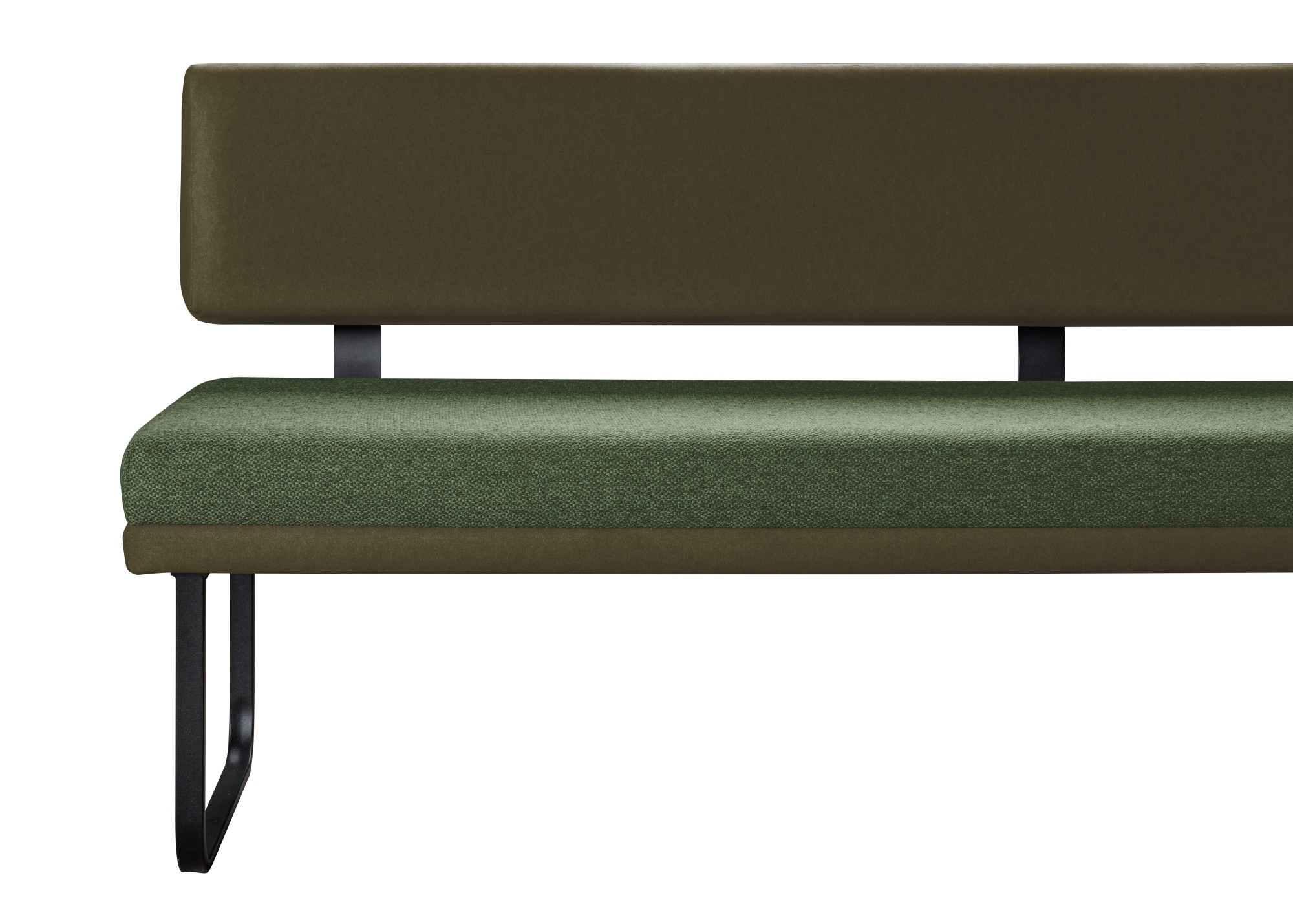 OTTO home Eckbank »Gabi Esszimmerbank, Bank, Küchenbank, Polsterbank« Gestell aus matt-schwarzem Flachmetall, stabil, 2-Stoff-Design