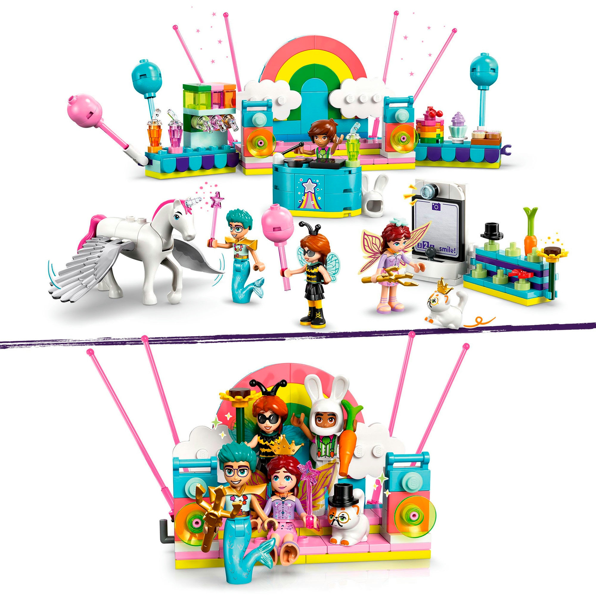 LEGO® Konstruktionsspielsteine »Kostümparty mit Einhorn und Fee (42661), LEGO Friends«, (261 St.), Made in Europe