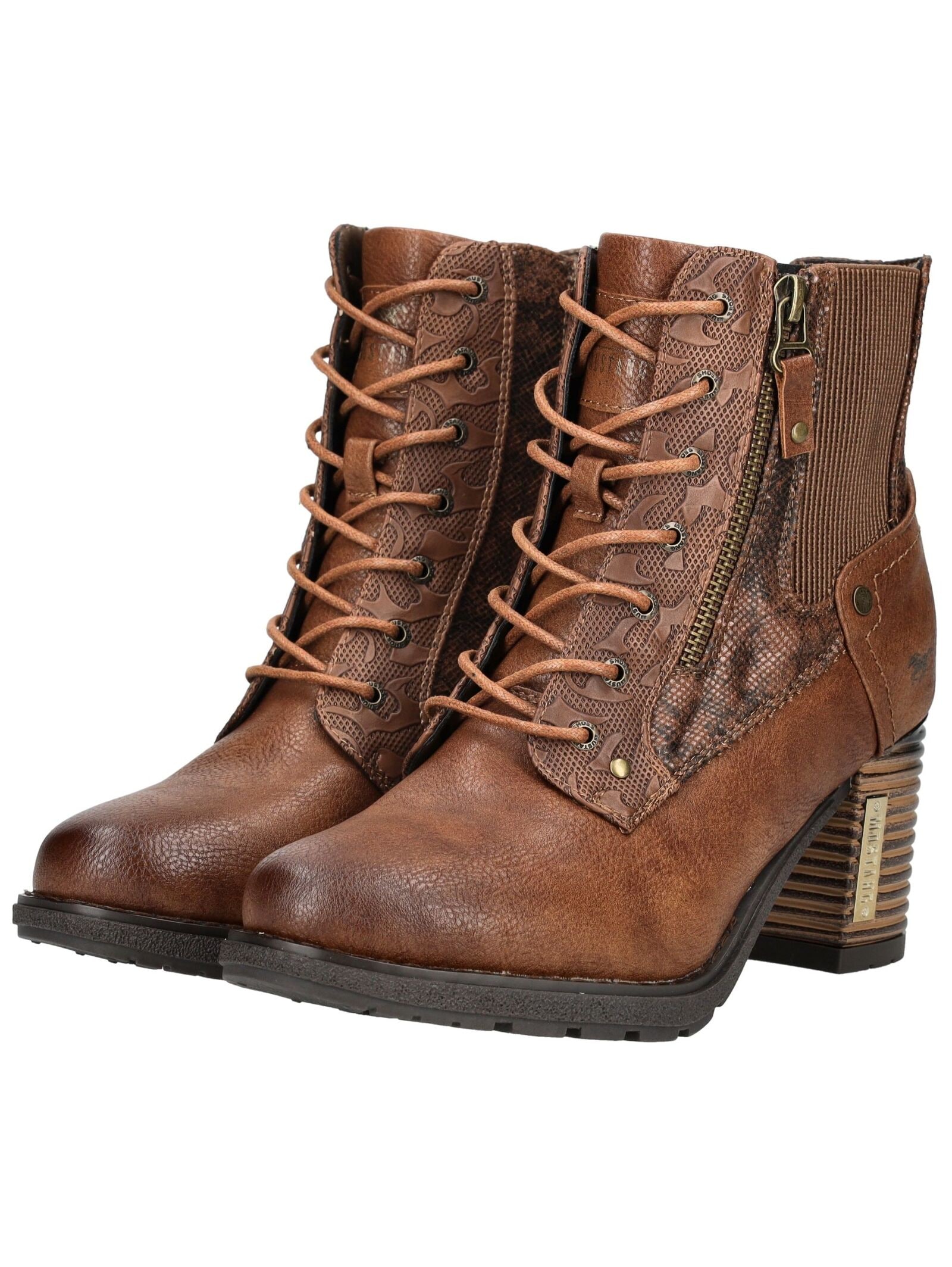 Mustang Shoes High-Heel-Stiefelette »Mustang Shoes Stiefelette Lederimitat/Textil«