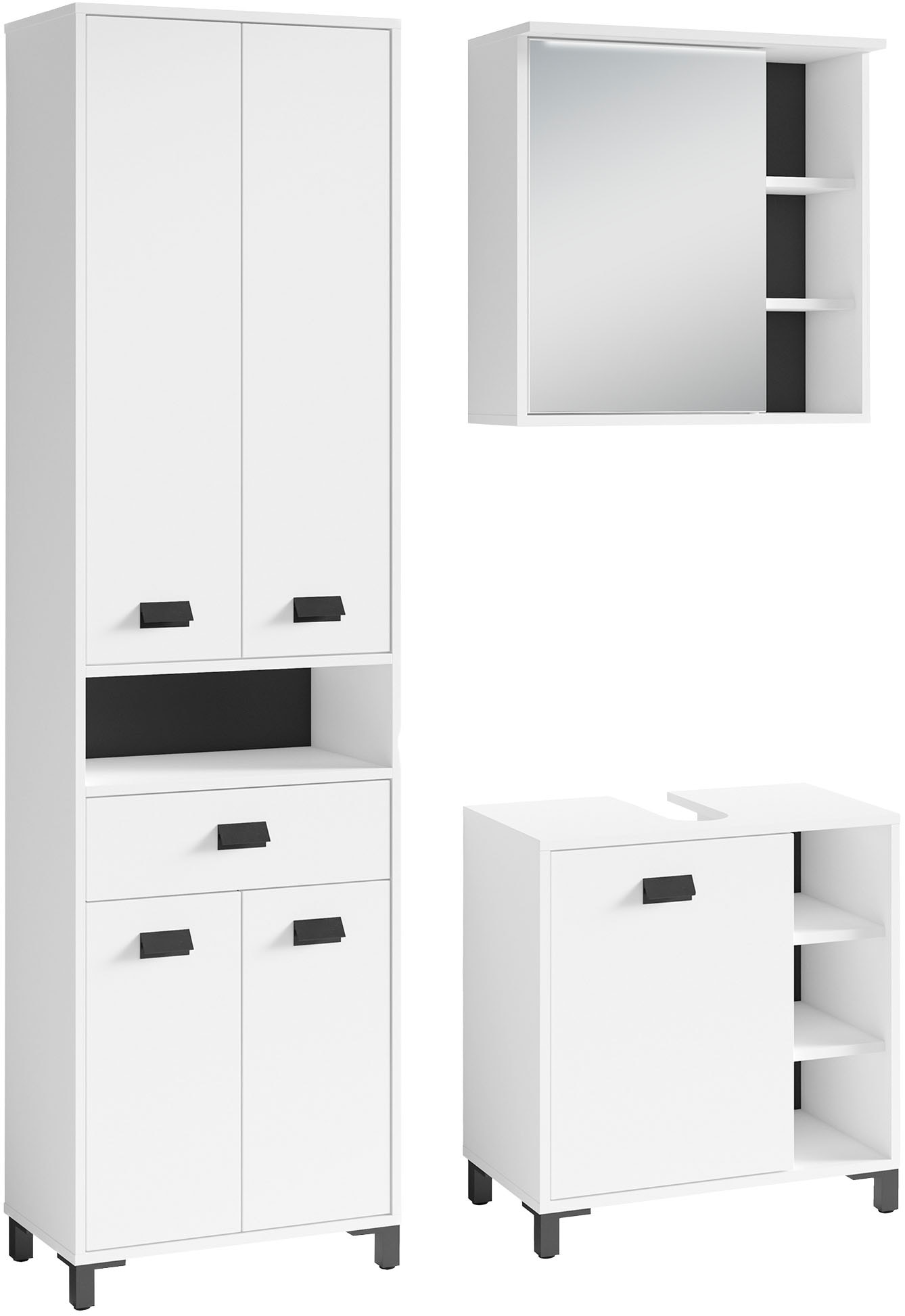 byLIVING Badmöbel-Set »Wellness« Komplett-Set, 3-tlg, 3 Stk. tlg. günstig online kaufen