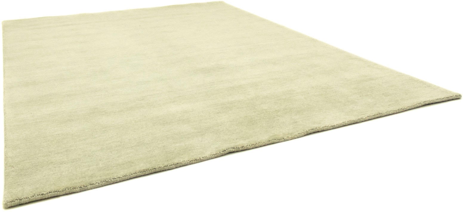 morgenland Wollteppich »Uni - Gabbeh Teppich - Softy«, rechteckig, 1,6 mm Höhe, Gabbeh Optik, Uni Farben, reine Wolle, sehr weicher Flor, Wohnzimmer