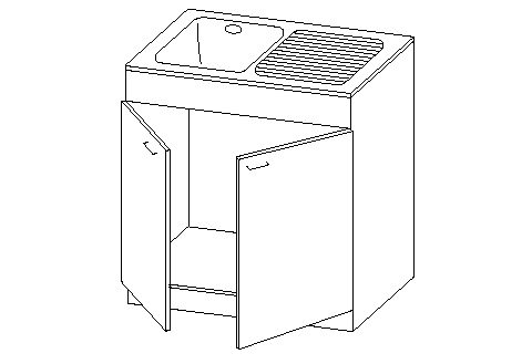 KOCHSTATION Spülenschrank »KS-Athen«, Breite 100 cm, mit Edelstahl-Einbauspüle