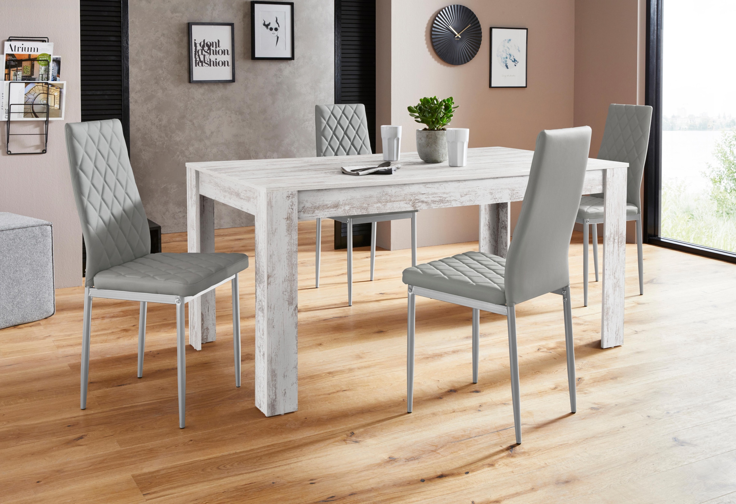 INOSIGN Essgruppe »Lynn160/Brooke«, (Set, 5 tlg.), Tisch mit 4 Stühlen günstig online kaufen