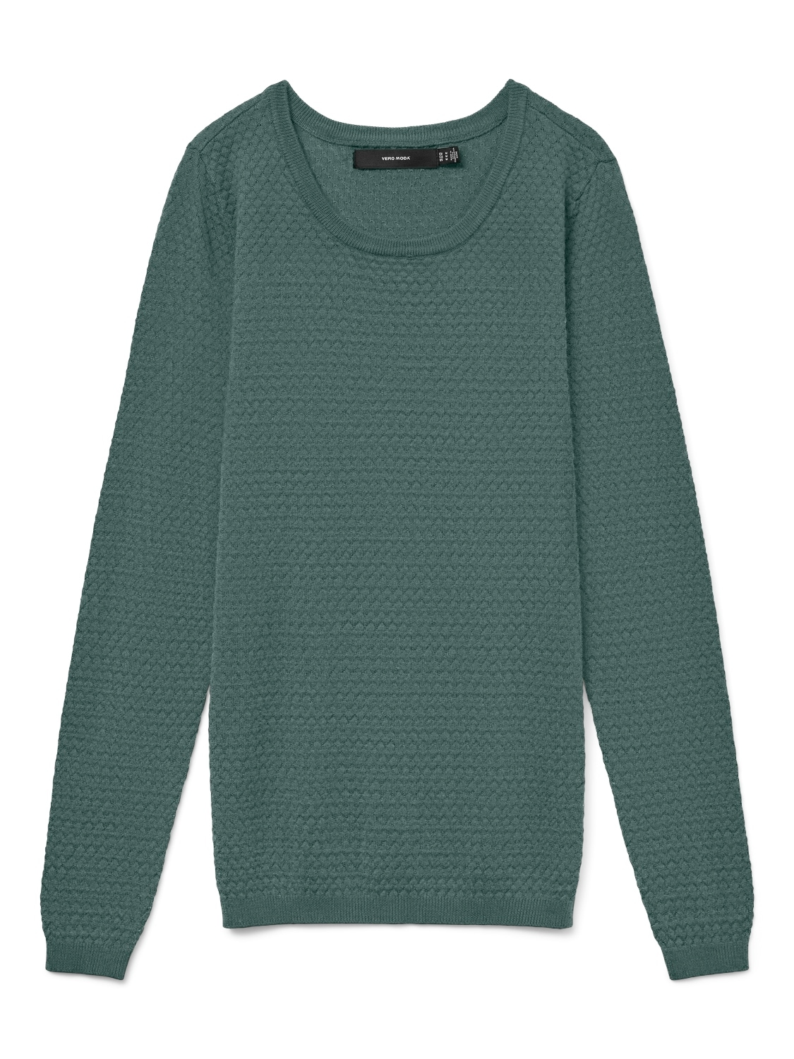 Vero Moda Rundhalspullover »VMCARE STRUCTURE LS O-NECK BLOU NOOS«, mit Strukturmuster
