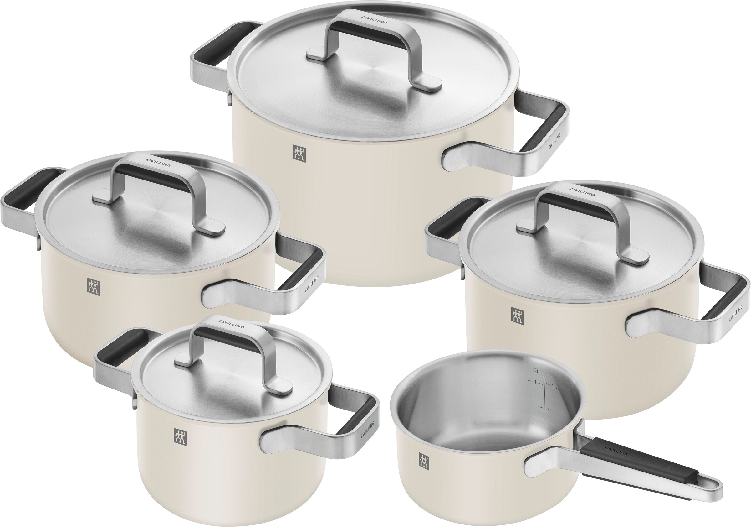 Zwilling Topf-Set »Pure«, Edelstahl 18/10, (Set, 5 tlg., 3 Kochtöpfe (16, 2 günstig online kaufen