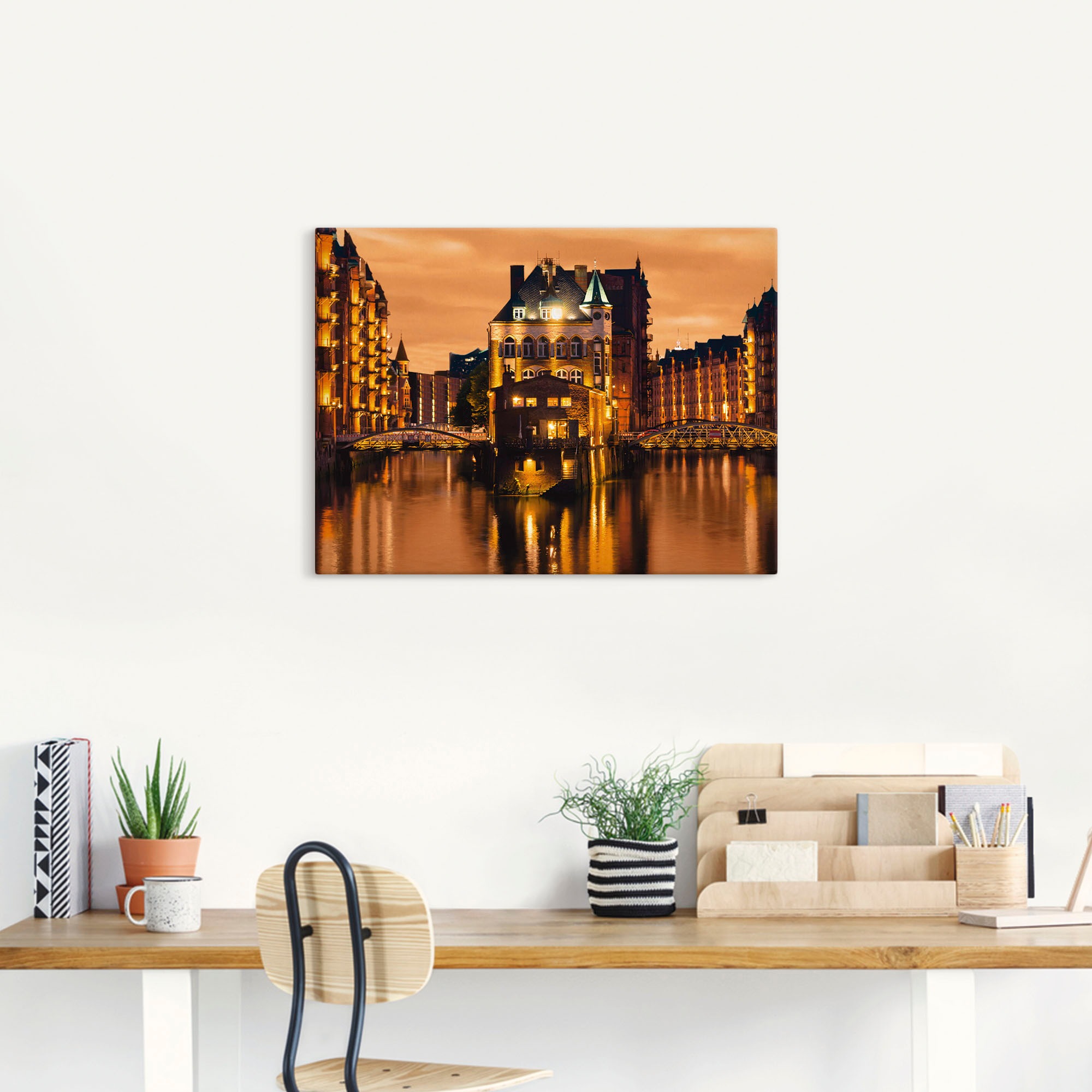 Artland Wandbild »Speicherstadt in Hamburg«, Deutschland, (1 St.), als Alub günstig online kaufen