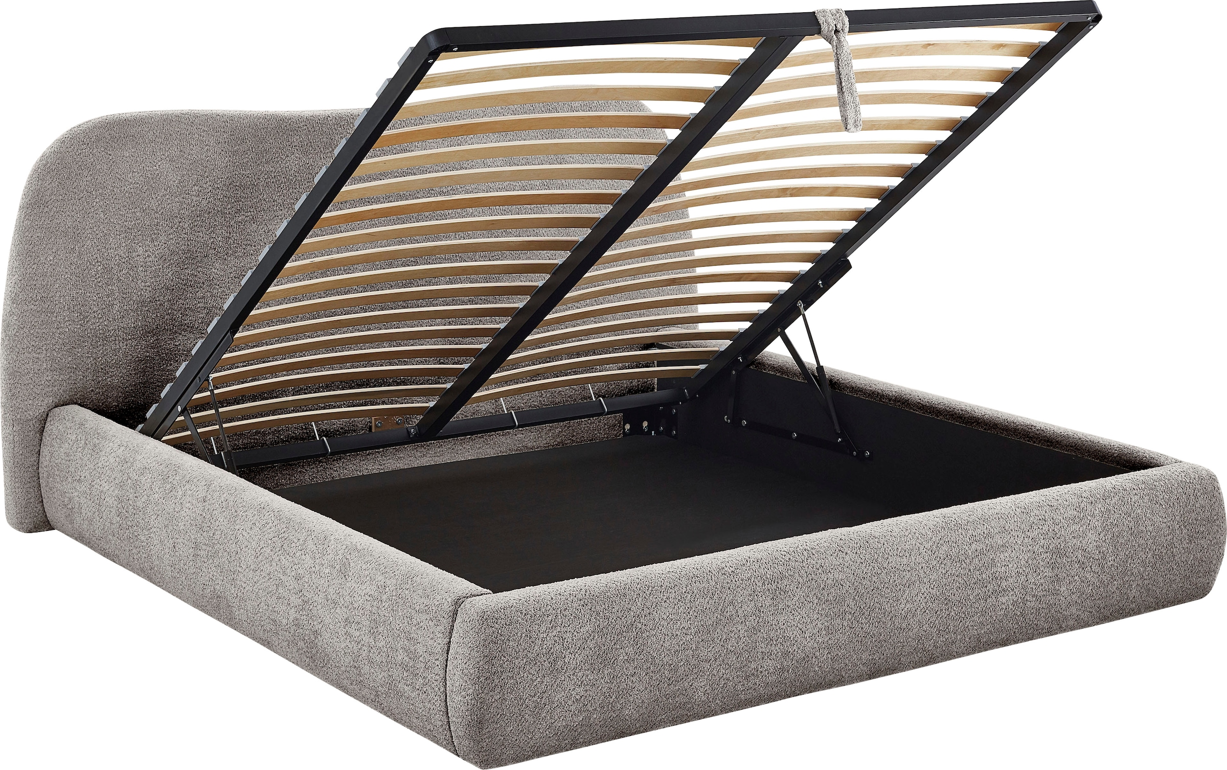 ATLANTIC home collection Polsterbett »Sophie«, mit oder ohne Stauraum, hochwertiger Bouclé-Bezug