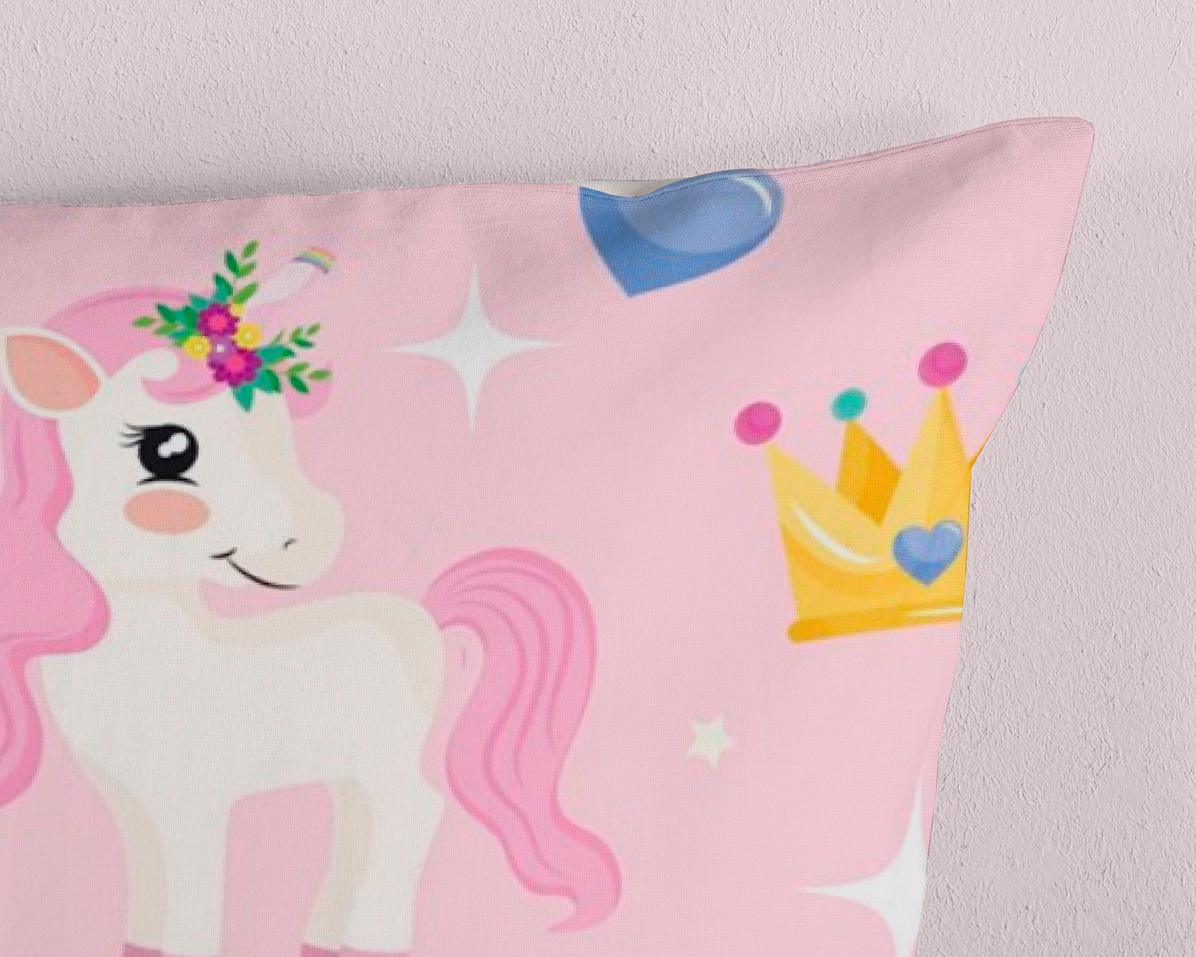 good morning Kinderbettwäsche »Uniloves«, Baumwolle, 135x200, Reißverschluss, Wendeoptik, Einhorn, Mädchen, Rosa