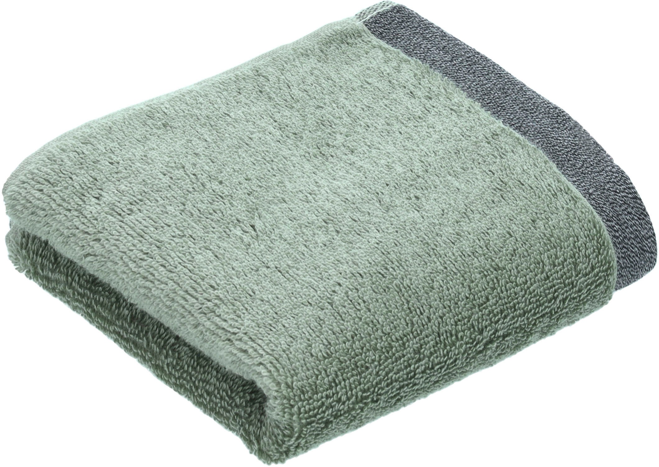 bugatti Gästehandtücher »Prato« Uni Farben, mit melierter Optik im Saum günstig online kaufen