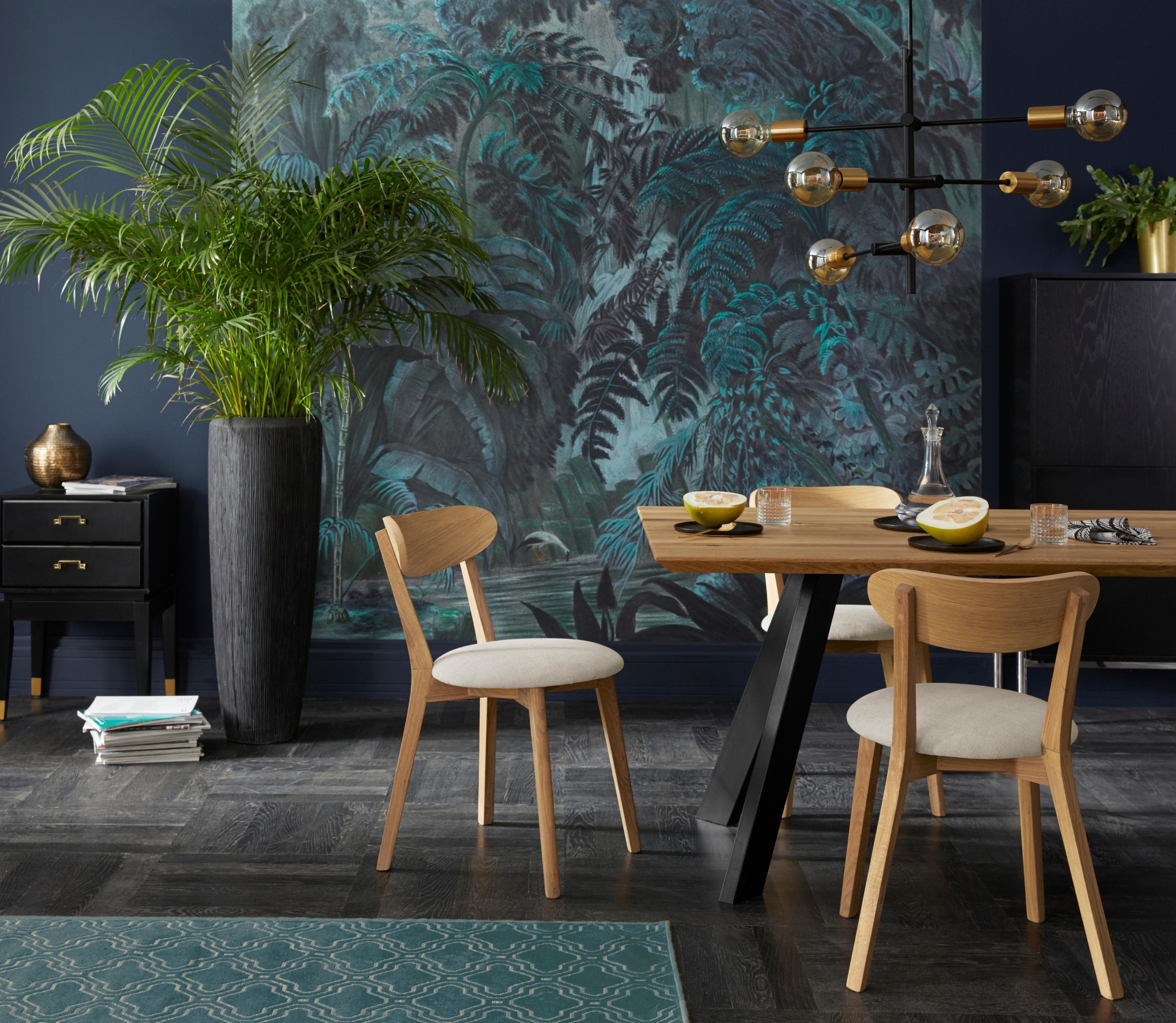 6. Bild von Home affaire Esstisch »Barnet«, mit massiver Tischplatte in eckiger Form