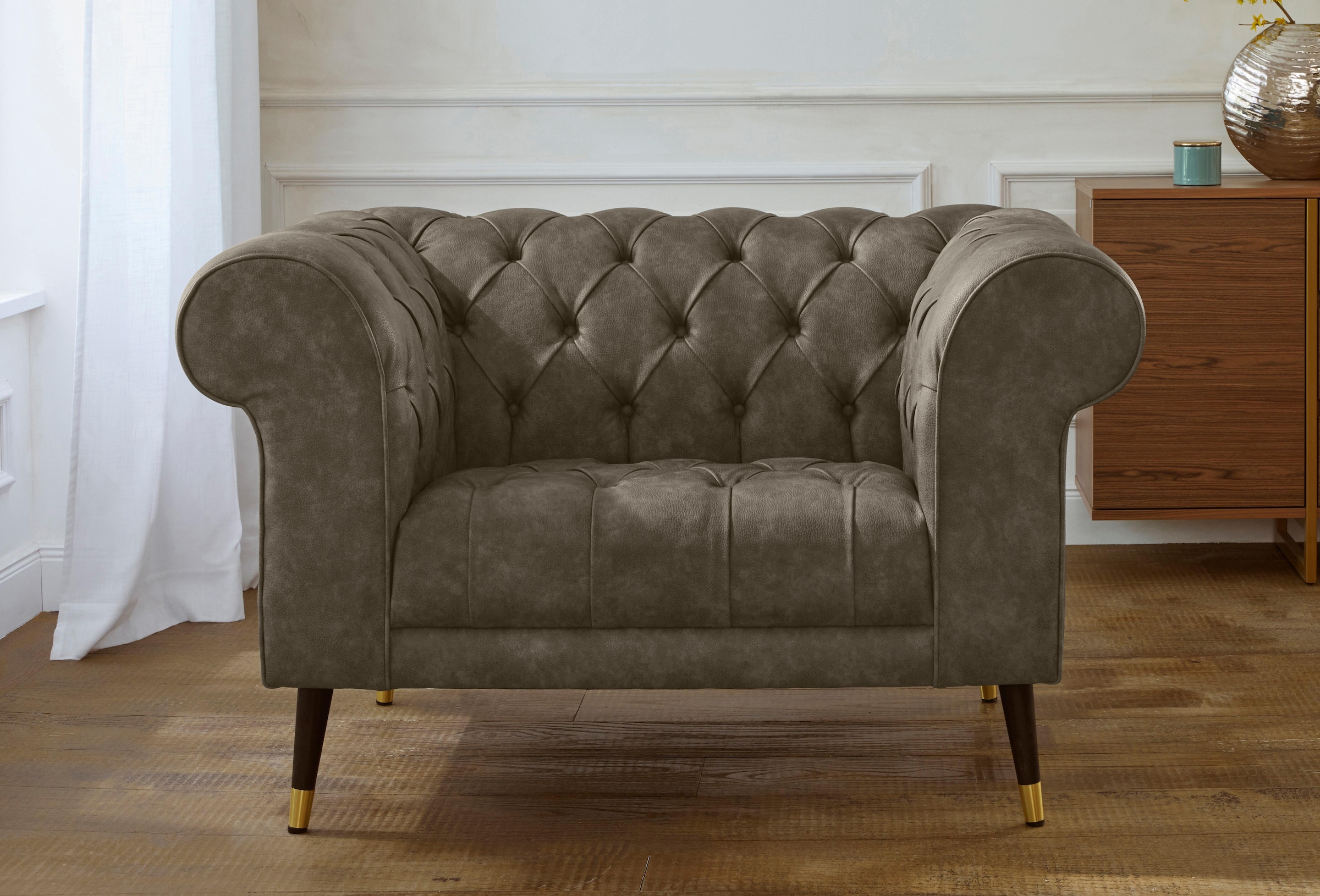 Home affaire Loveseat »Tinnum Loveseat, Chesterfield Sessel« günstig online kaufen