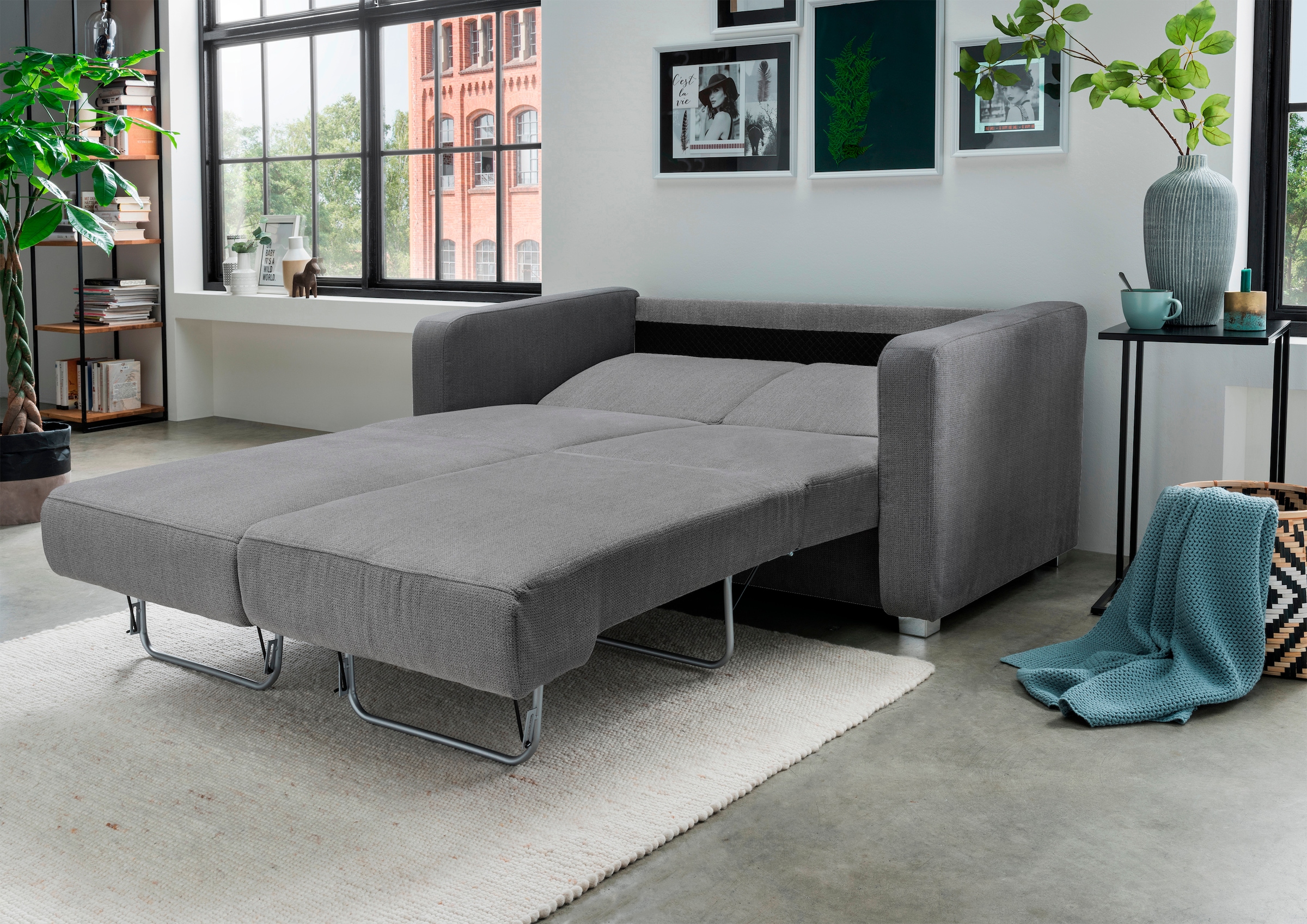 INOSIGN Schlafsofa »Mia Problemlöser Sofa, Einzelauszug, Bettsofa, zeitlos und bequem«, mit 2 Einzelauszügen als Längsschläfer