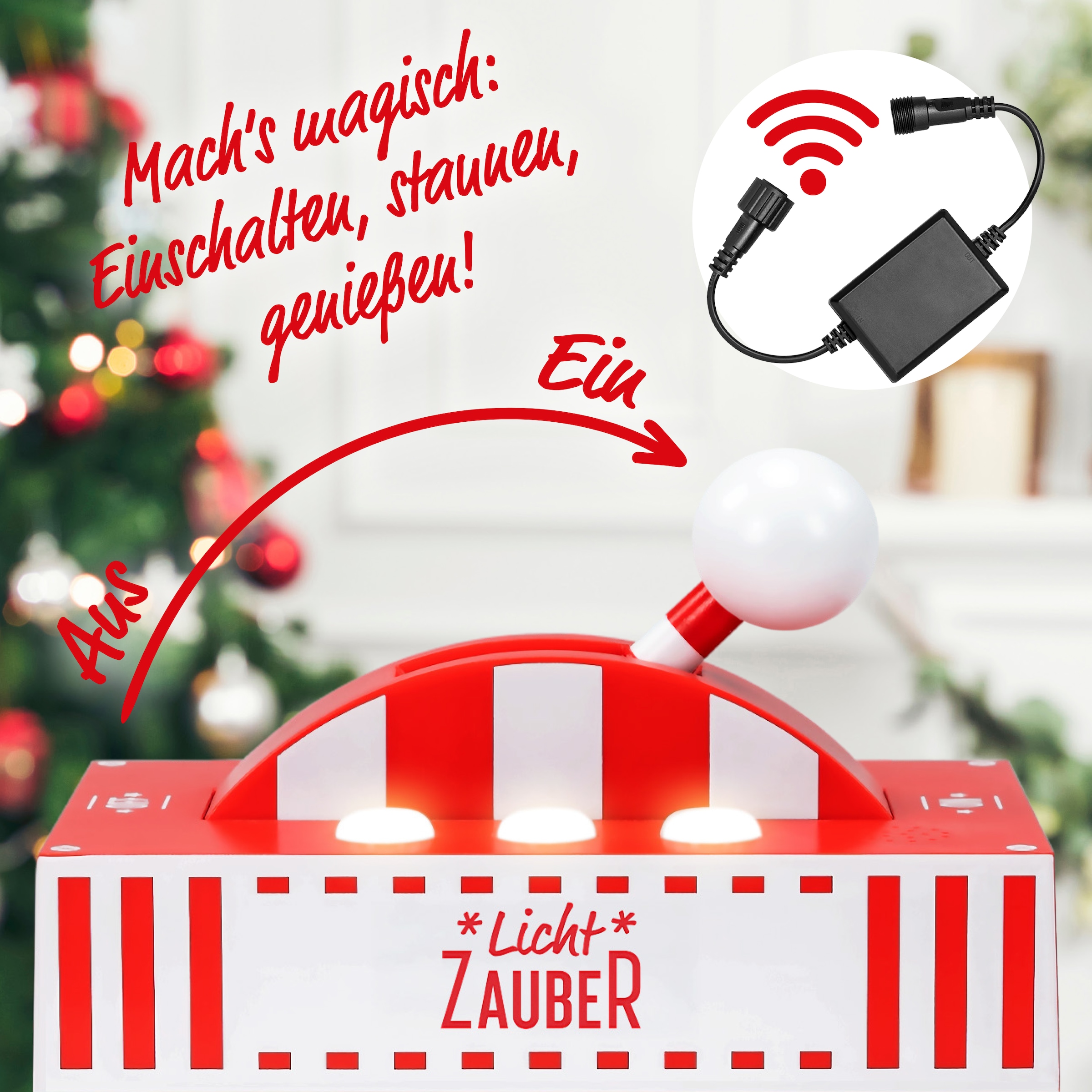 BONETTI Schalter »LichtZauber, magischer Schalter« 1 Stk. tlg. Fernbedienung für Lichterketten