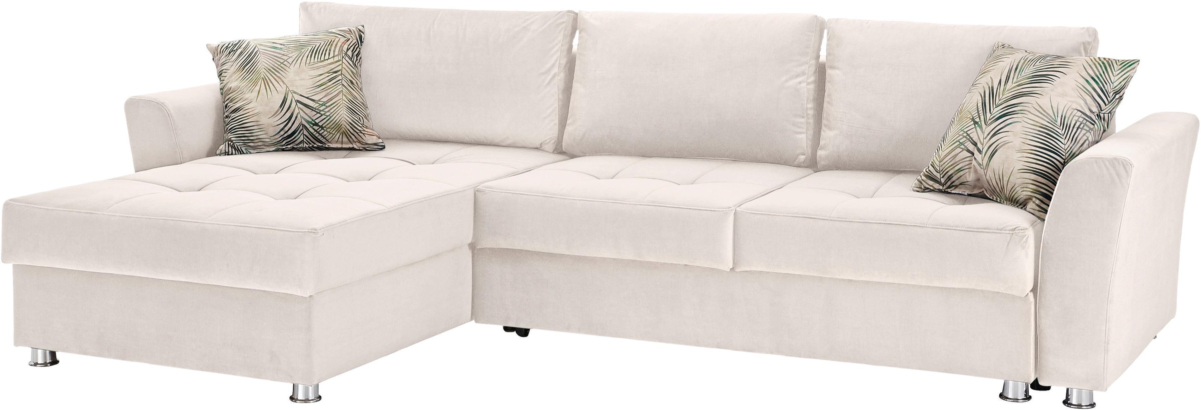 INOSIGN Ecksofa »Torben L-Form«, inkl.Bettfunktion und Bettkasten, Ottomane rechts/links montierbar