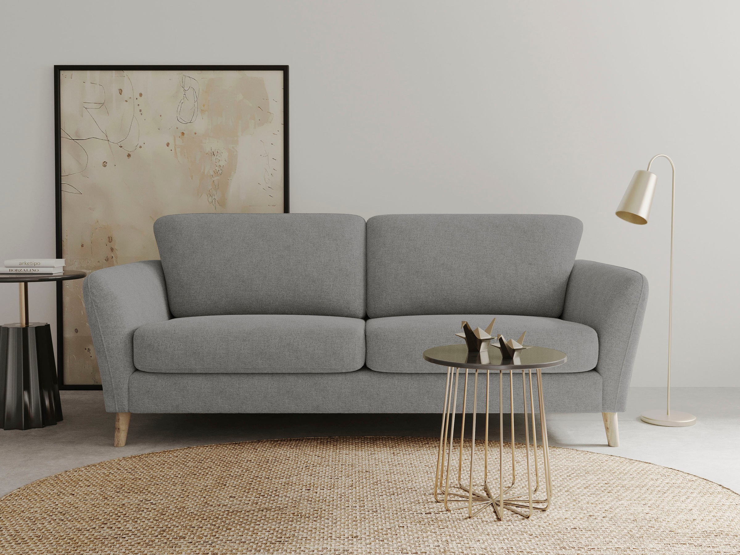 Home affaire 3-Sitzer »MARSEILLE 3er Sofa 206 cm, Cord, Flachgewebe, Strukt günstig online kaufen