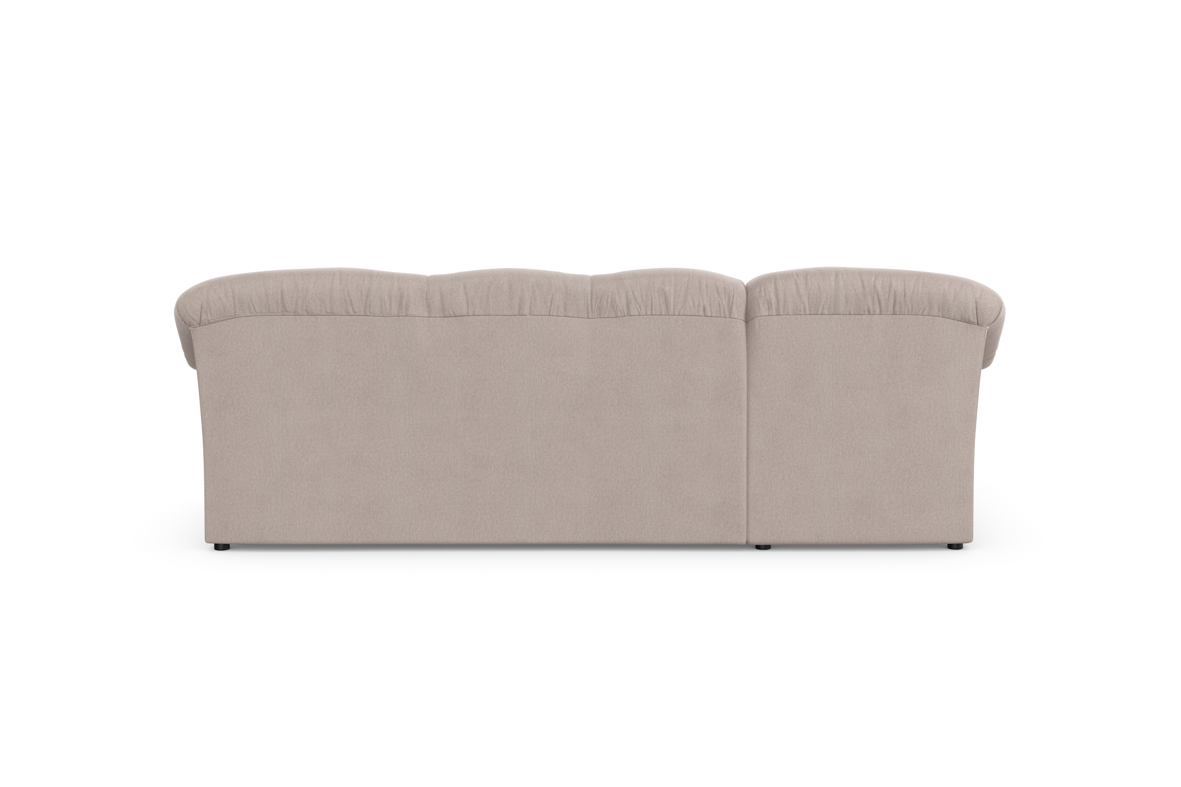 DOMO collection Ecksofa »Pegnitz, elegante Rückensteppung, kompakte Stellmaße 238/141cm, L-Form«, wahlweise mit Bettfunktion