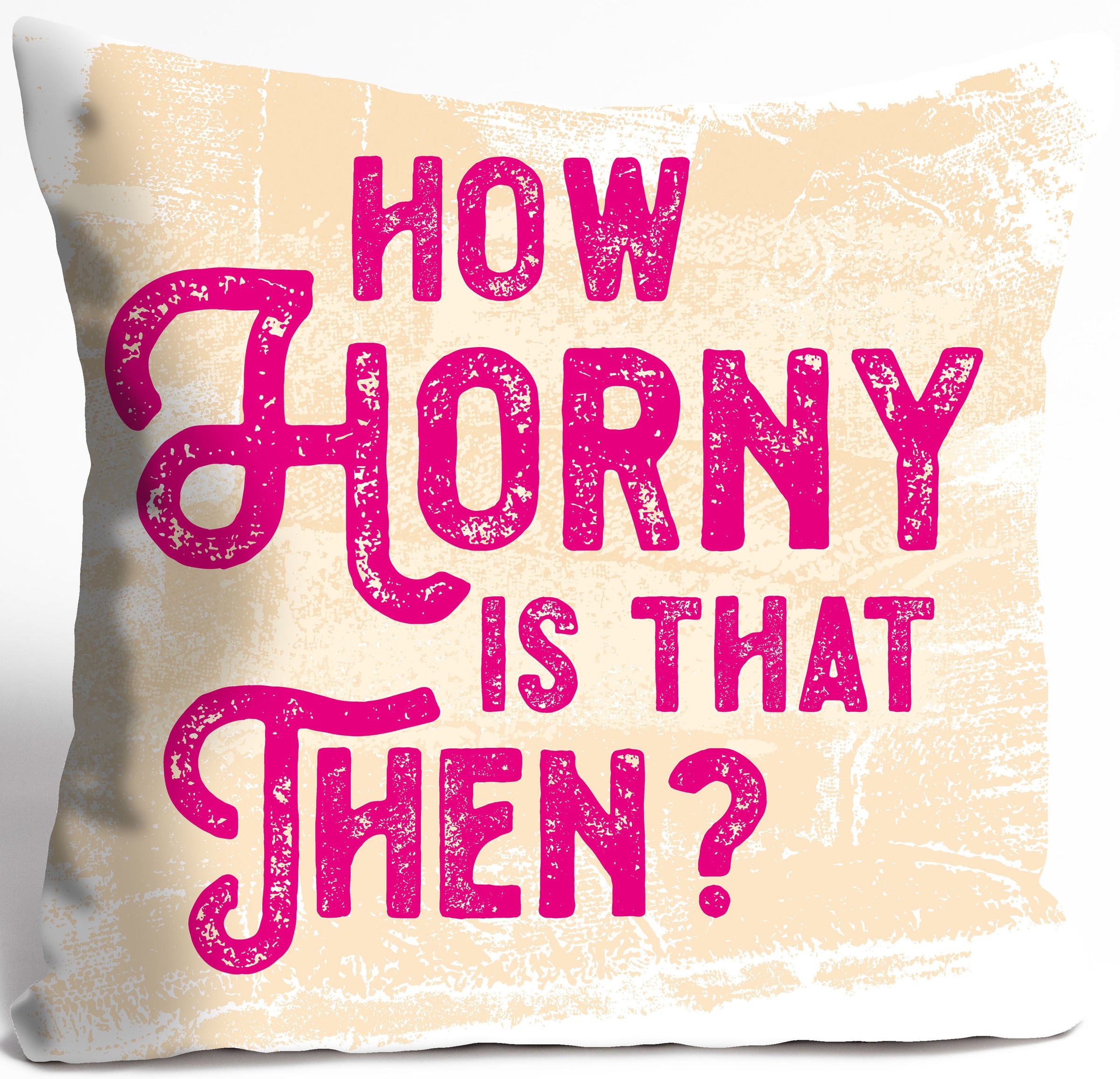 queence Dekokissen »HOW HORNY IS THAT THEN?«, Kissenhülle ohne Füllung, 1 S günstig online kaufen