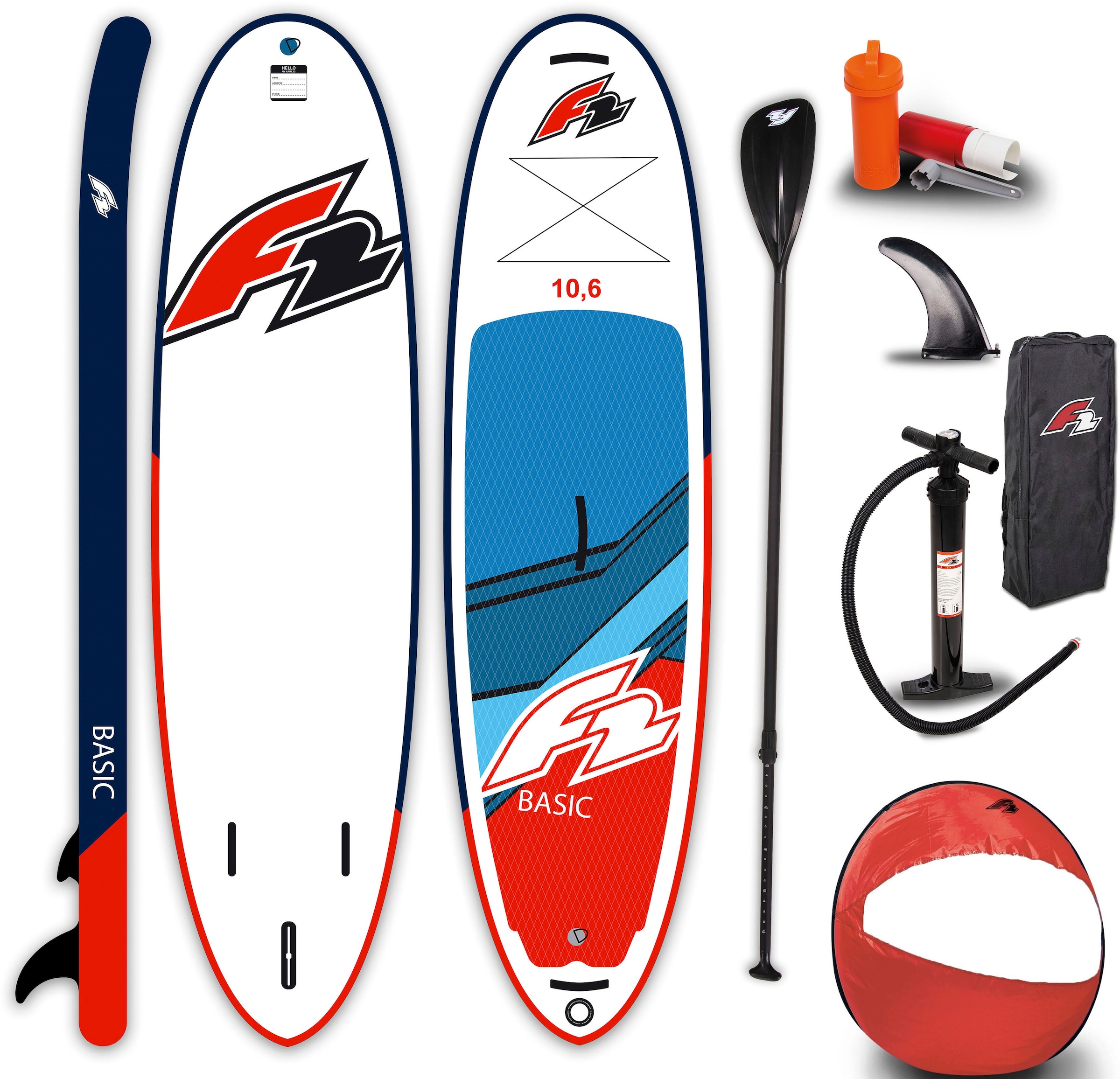F2 Inflatable SUP-Board »Basic Roundsail 10,6 red«, (Set, 6 tlg., inkl. F2  Rund-/Windsegel) im Online-Shop bestellen