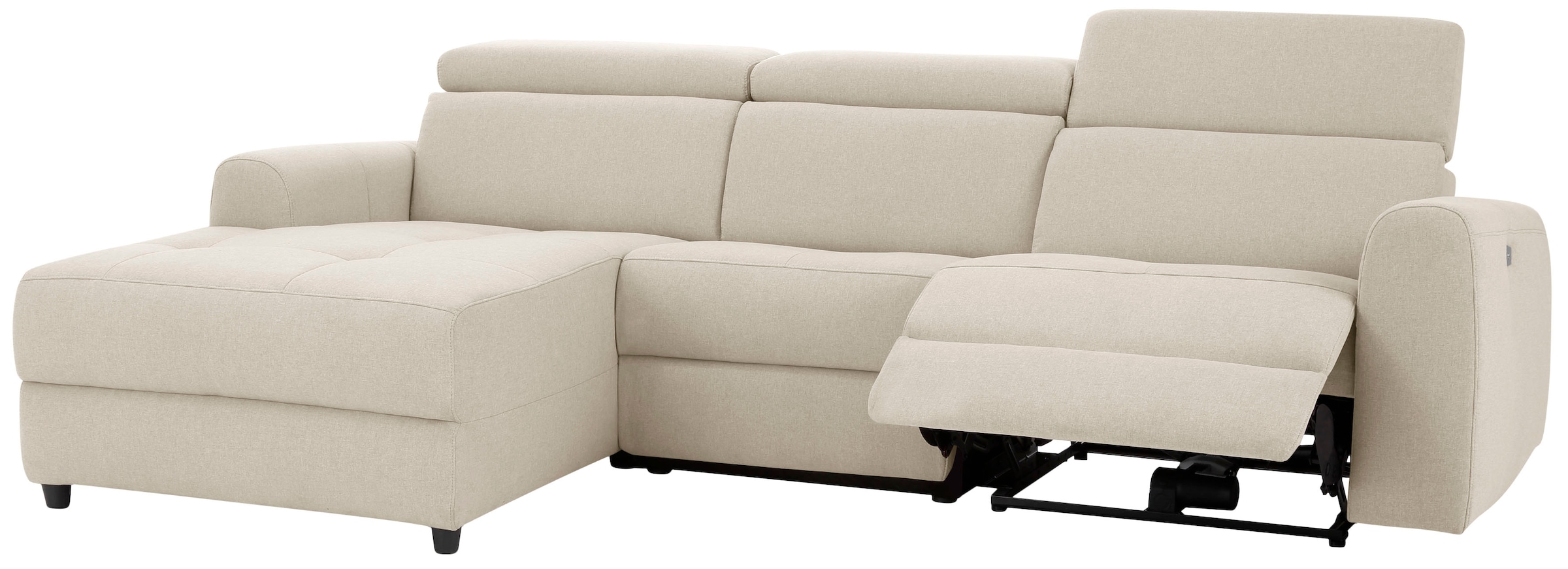 Home affaire Ecksofa »Sentrano, L-Form,«, 275 cm, man. o. elektr. Relaxfunktion und USB/Kopfverstellung