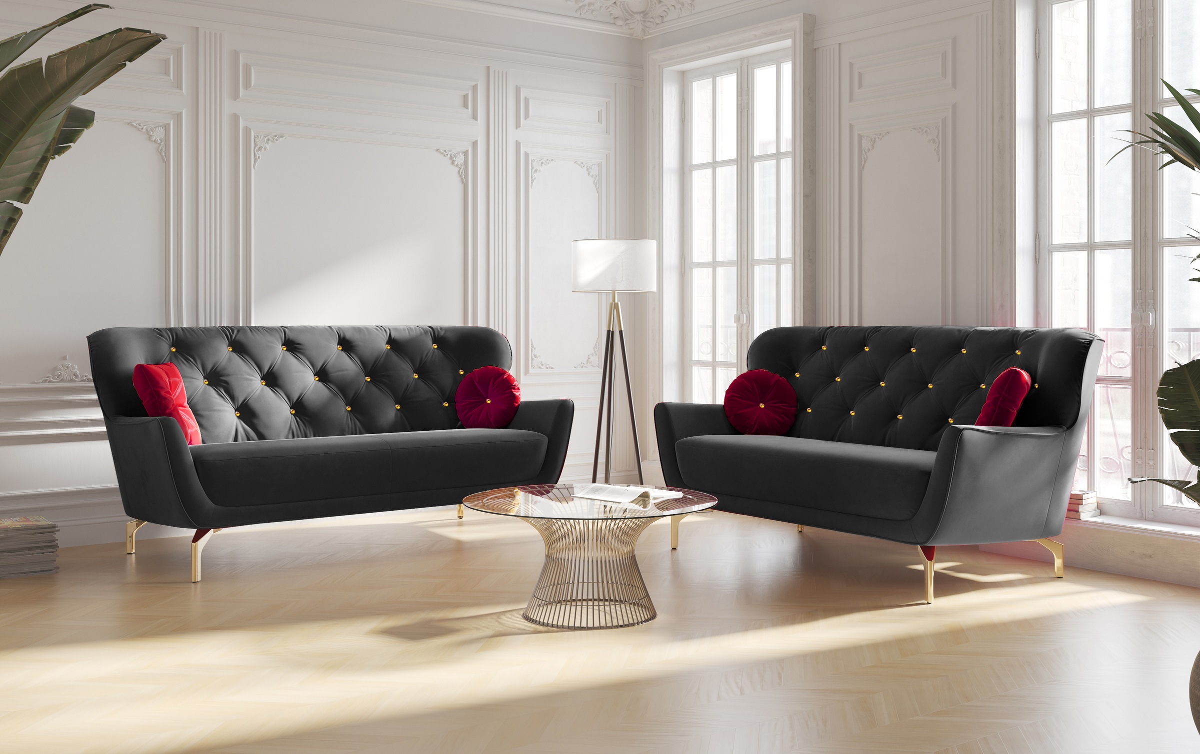 sit&more Polstergarnitur »Orient 3« 2 Stk. tlg. inkl. 4 Zierkissen mit Stra günstig online kaufen