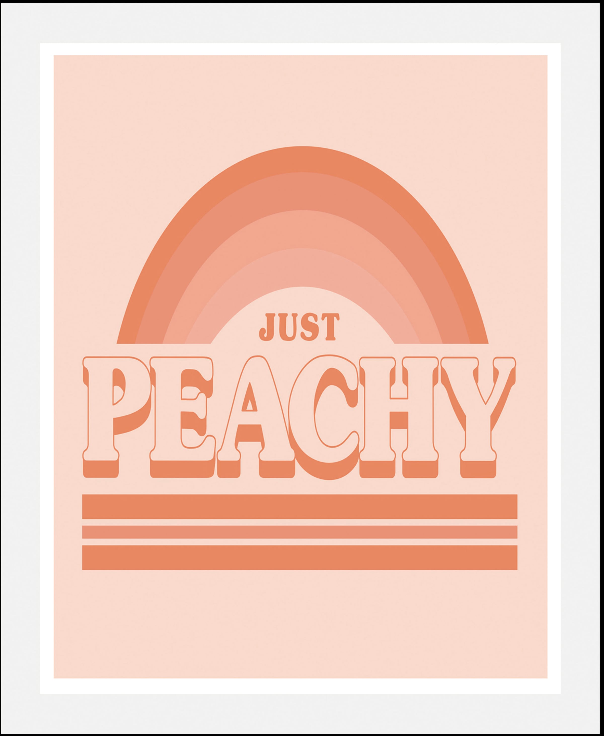 queence Bild »Just Peachy« Humor   Regenbogen   Schriftzug   Schriftzüge 1 günstig online kaufen