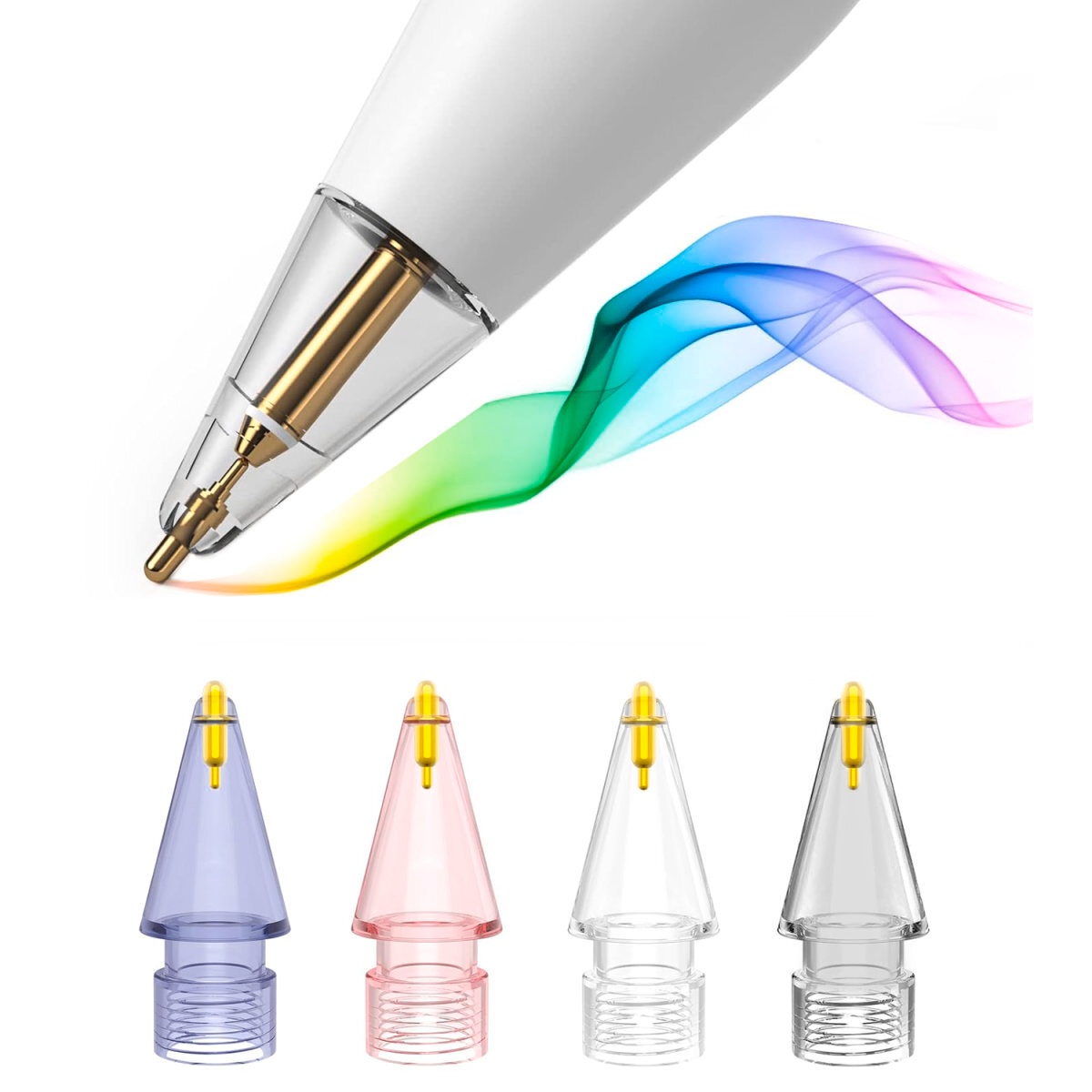 4smarts Eingabestift »4 Stück Ersatzspitzen Lucid für Apple Pencil (1.Gen./2.Gen./USB-C/Pro)«