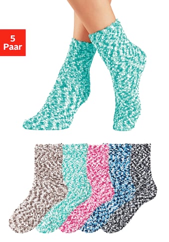 Kuschelsocken »Bettsocken«, (Packung, 5 Paar)