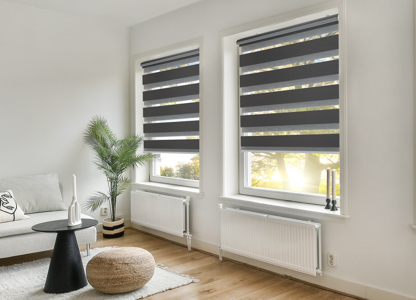 Bruno Banani Doppelrollo »KIAN«, Lichtschutz, Sichtschutz, ohne Bohren, freihängend, Klemmfix Doppelrollo- NEUHEIT!
