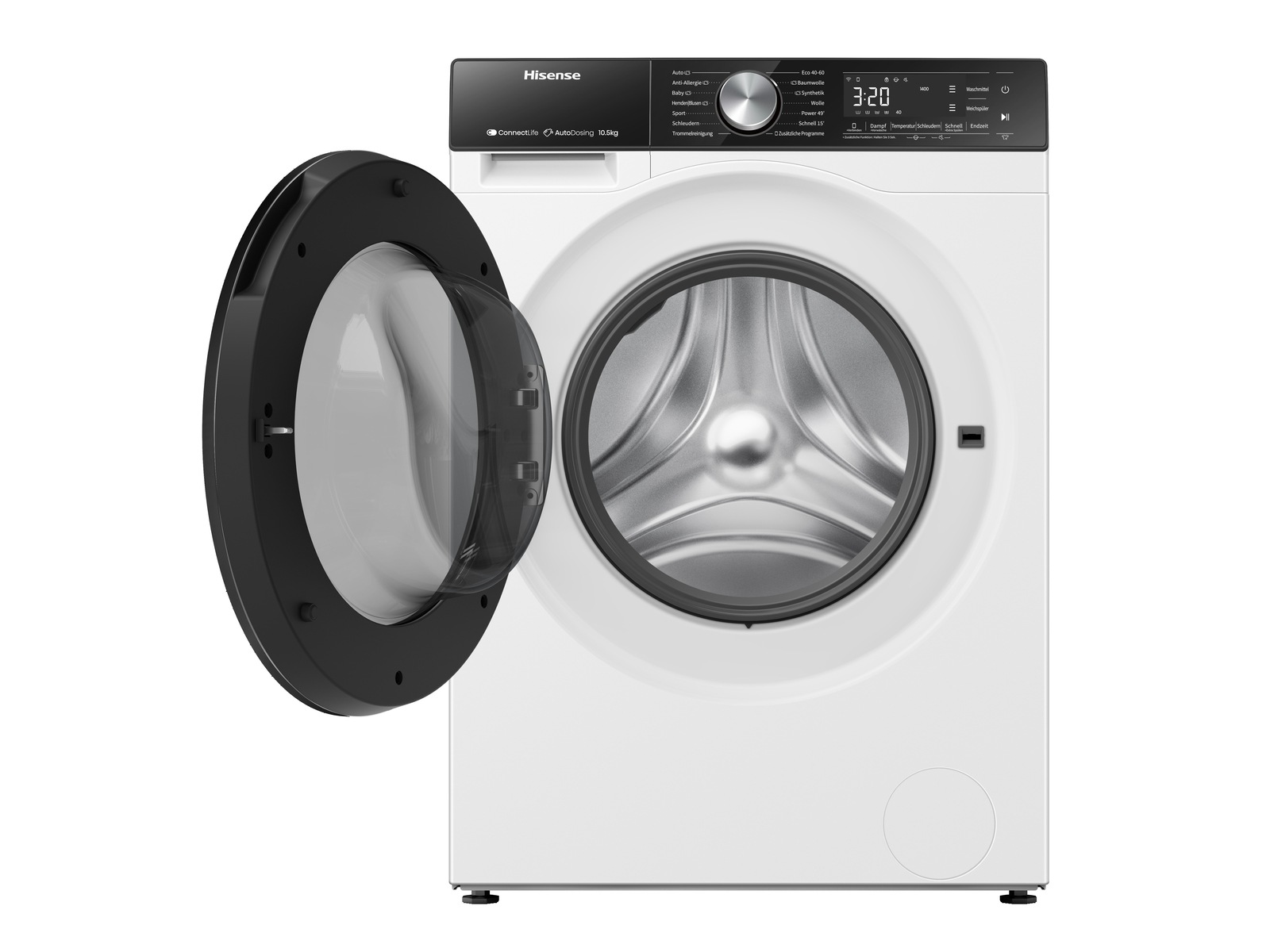 Hisense Waschmaschine »WF5S1045BW«, 10,5 kg, 1400 U/min, AutoDosing