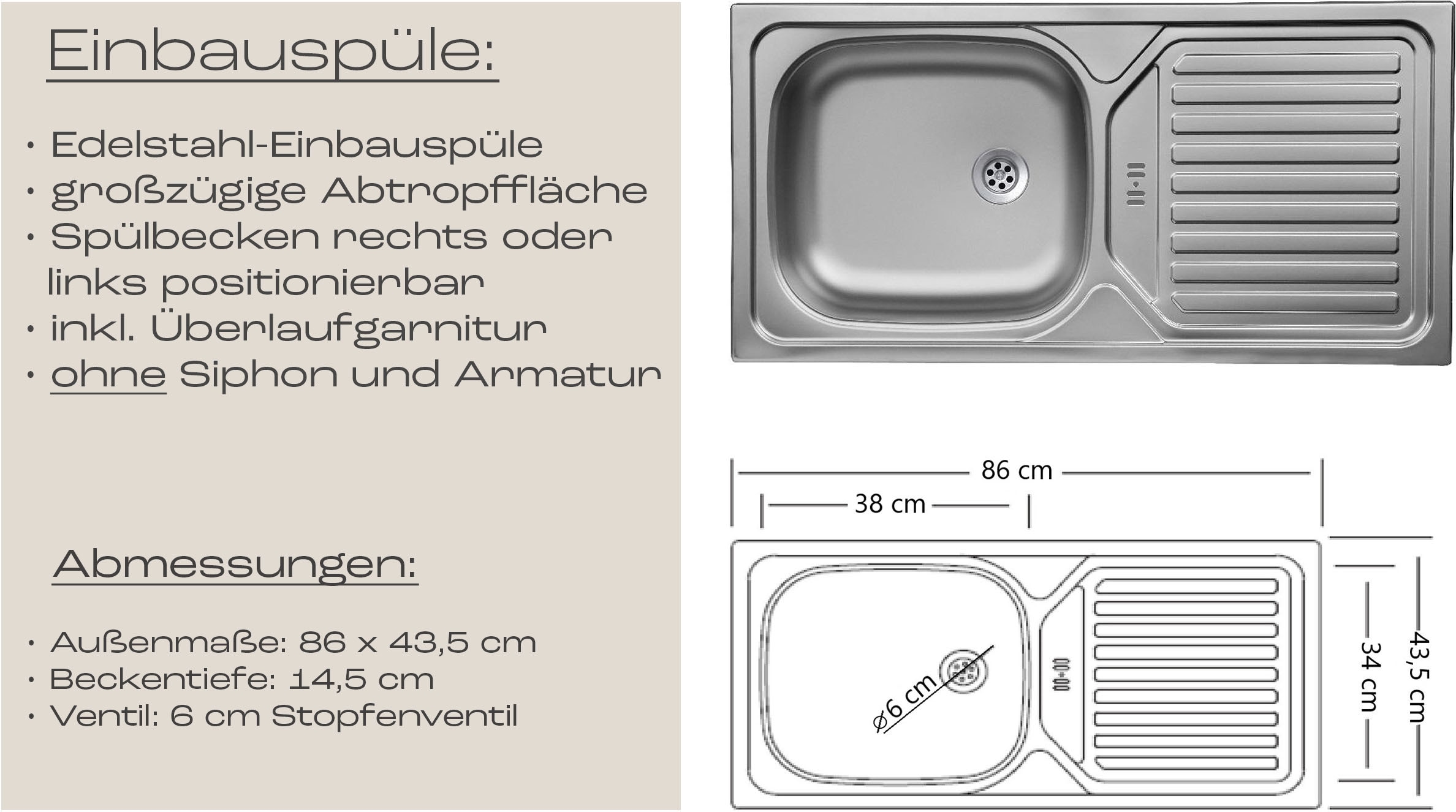 KOCHSTATION Winkelküche »KS-Virginia,neu in verbesserter Ausführung« Arbeitsplatte 38 mm stark, Stauraum, Softclose,  Stellbreite 290/180 cm, Soft-Close, ohne E-Geräte